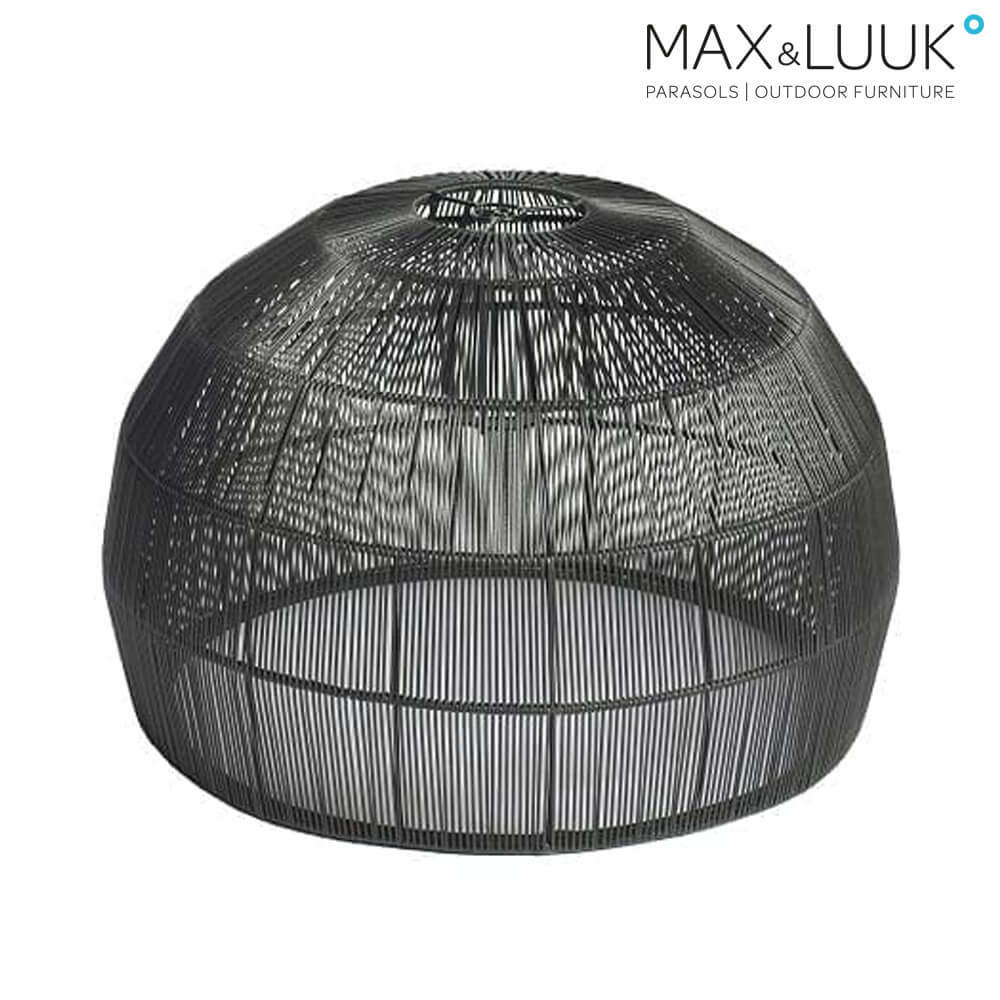 Alu Lampenschirm für den Garten - Anthrazit - Lampenschirm Isa / 45x60cm (HxDm)