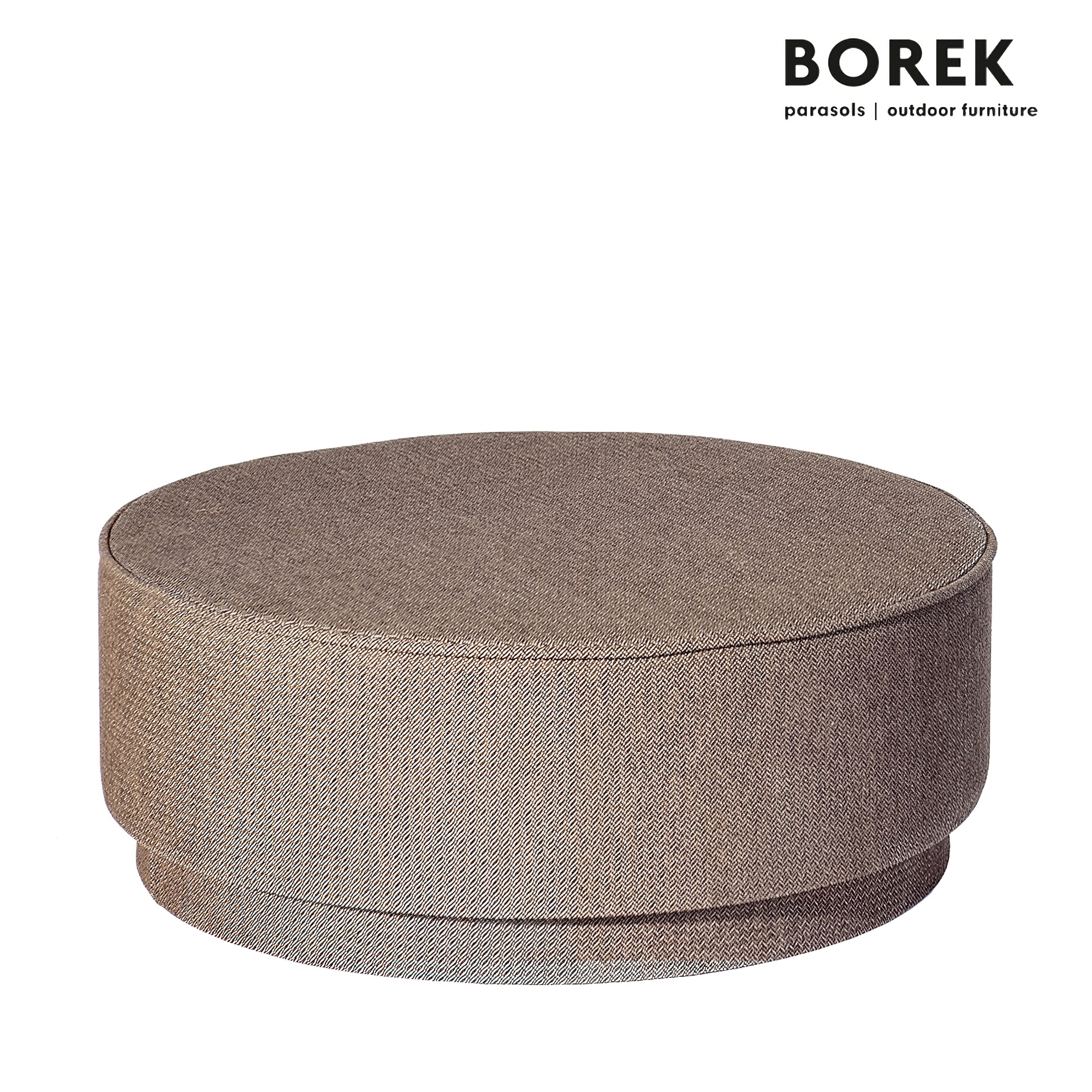 Eleganter Outdoor Hocker für Garten und Terrasse von Borek - rund - Cusano Hocker / Braun / 32x80cm (HxDm)