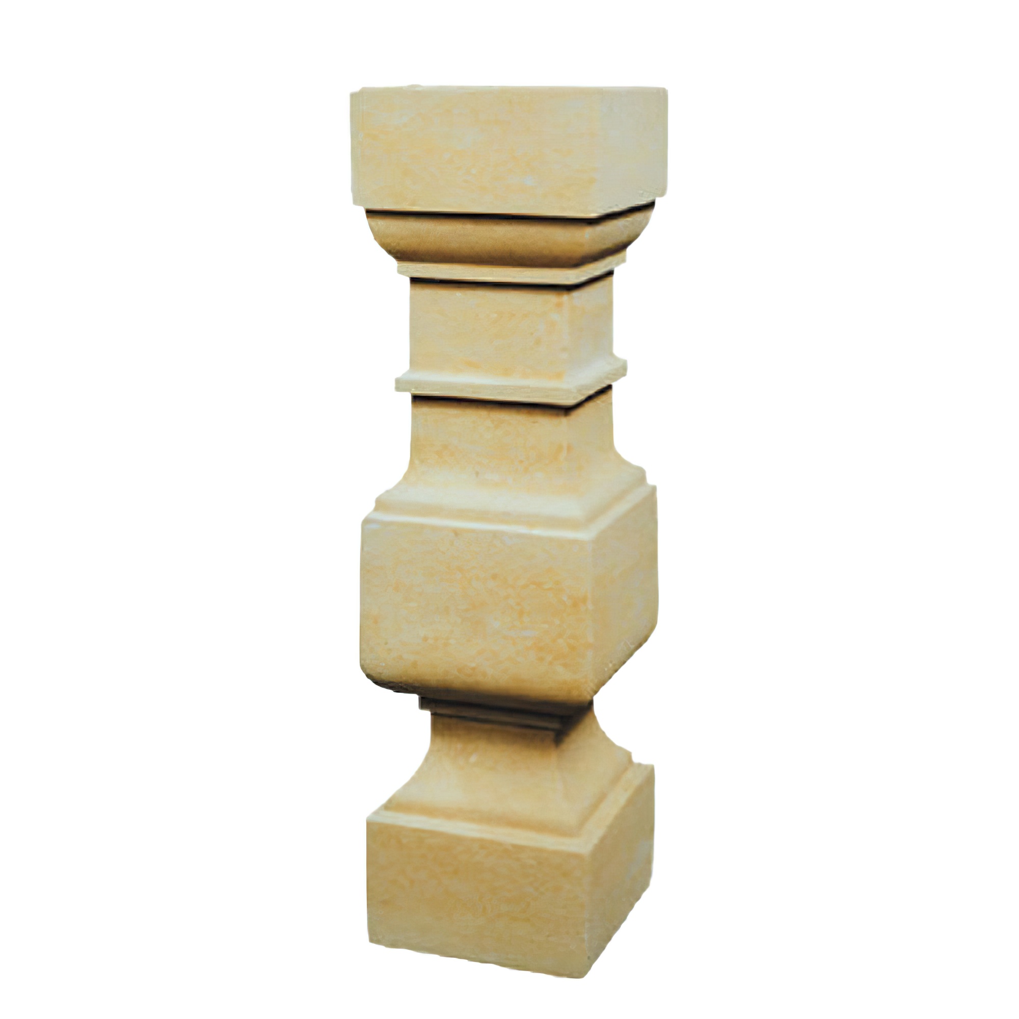 Quadratische Säule für Figuren und Büsten aus Steinguss - Owon / Portland weiß / 66,5cm