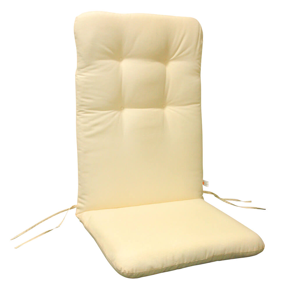 Weiche Sitzauflage für Hochlehner Gartenstühle aus Baumwolle - Picta Stuhlauflage / Sand