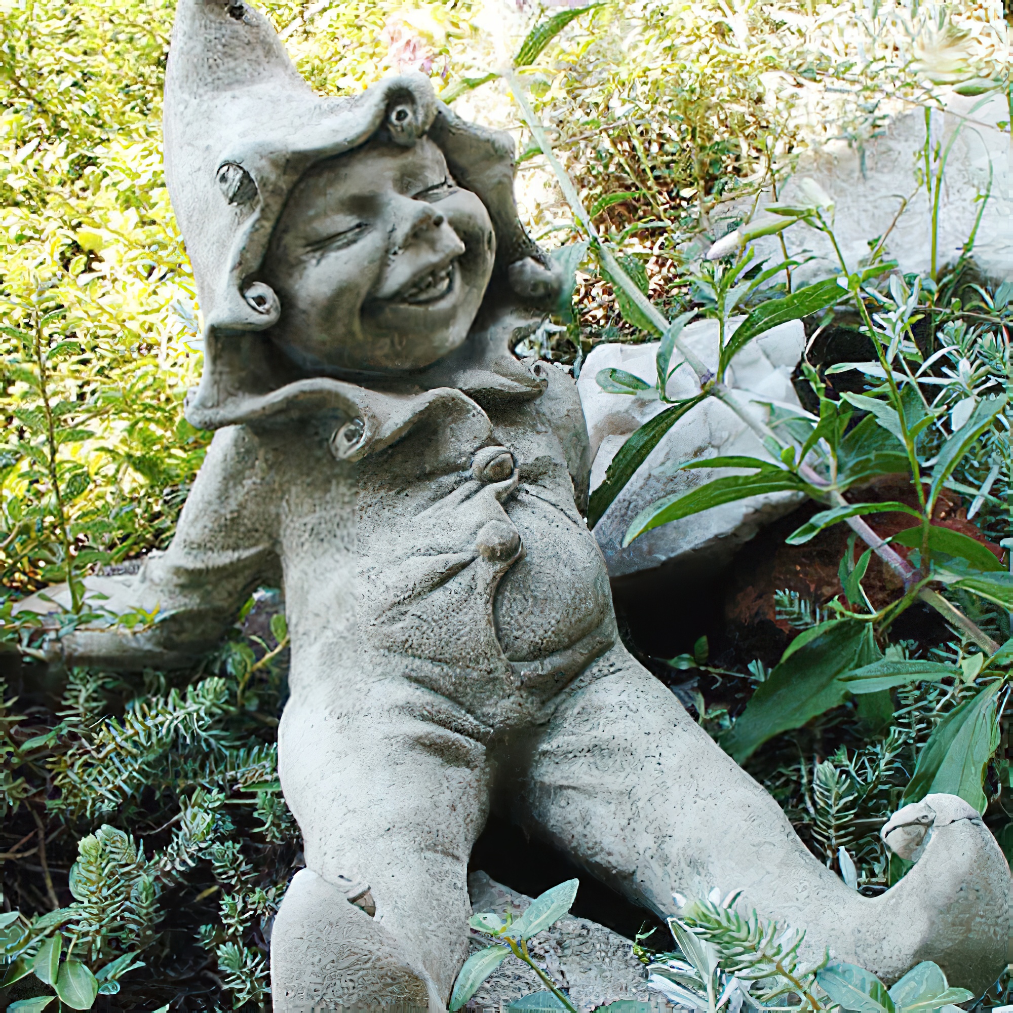 Steinguss Gartenwichtel Figur - Jimmy