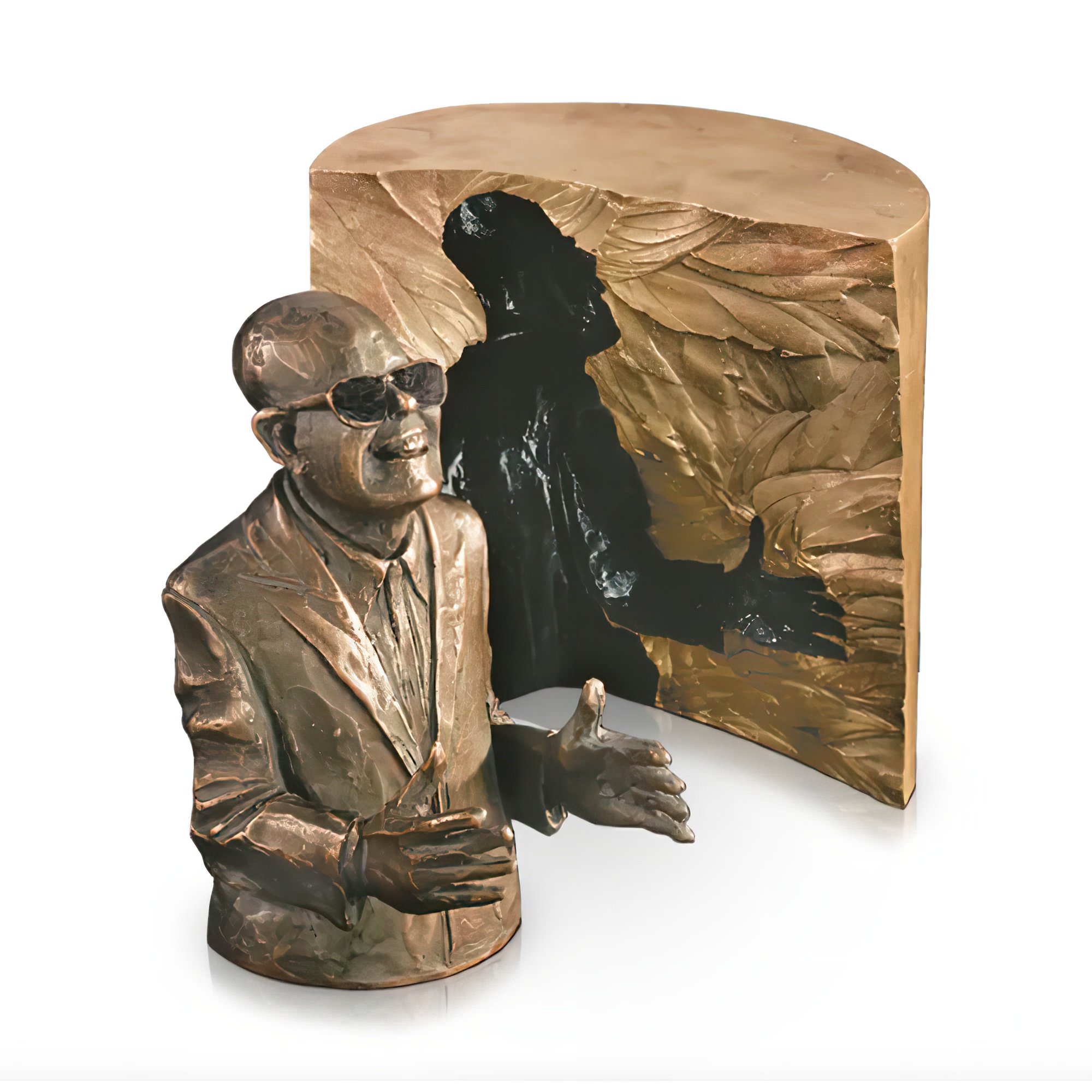 Bronzefigur Büste 2-teilig - individuell kombinierbar - Der Schwätzer