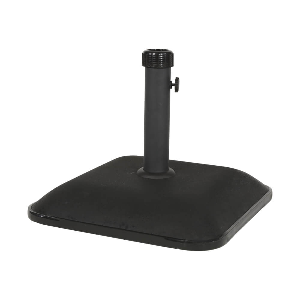 Eckiger Ständer für Sonnenschirme 25kg  - Schirmständer Mero / Schwarz