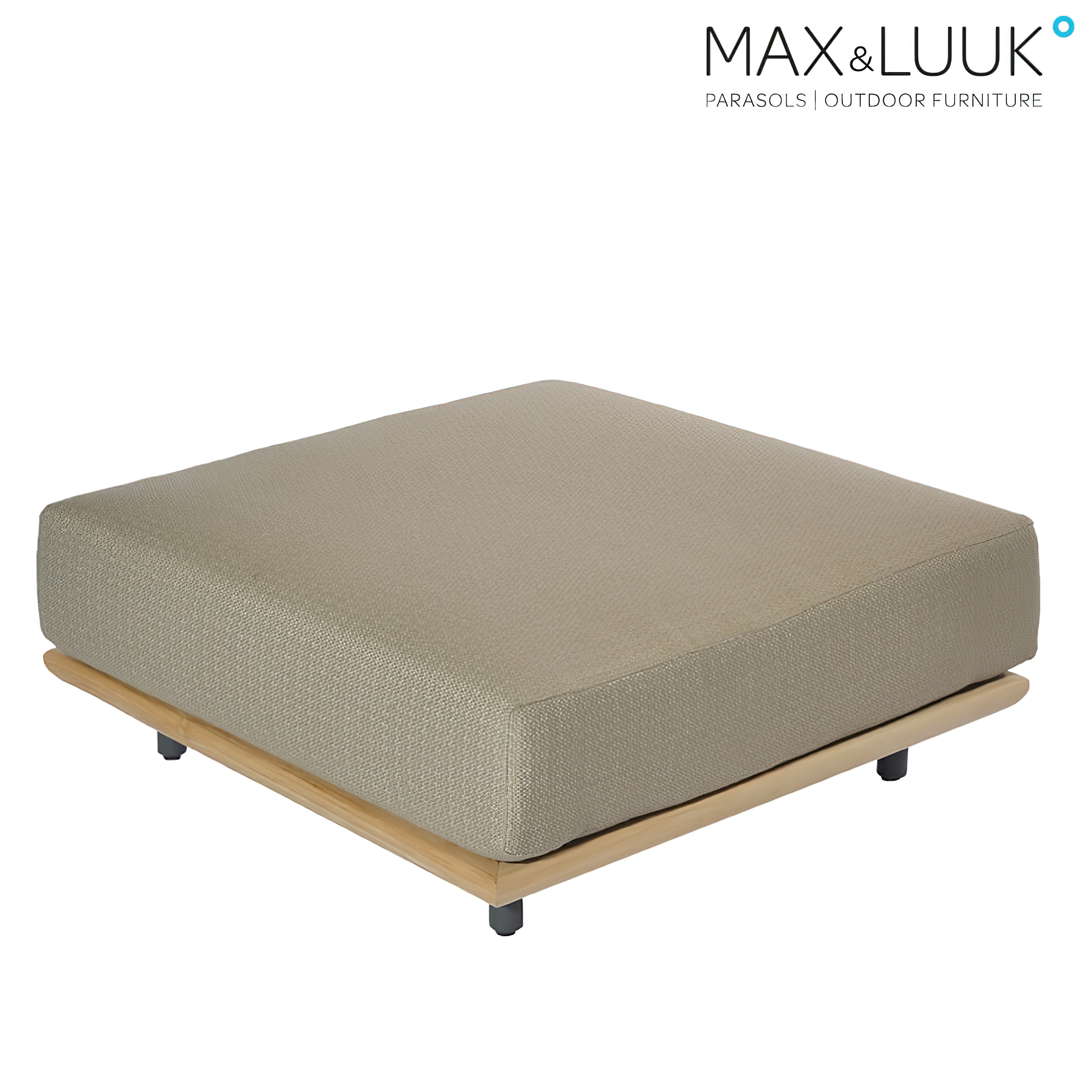 Teakholz Hocker mit Kissen für die Loungeecke von Max & Luuk - Luke Hocker