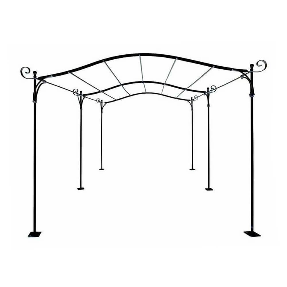 Pergola aus Schmiedeeisen - Landhausstil - Achot / 300x300cm (BXT) / Grün