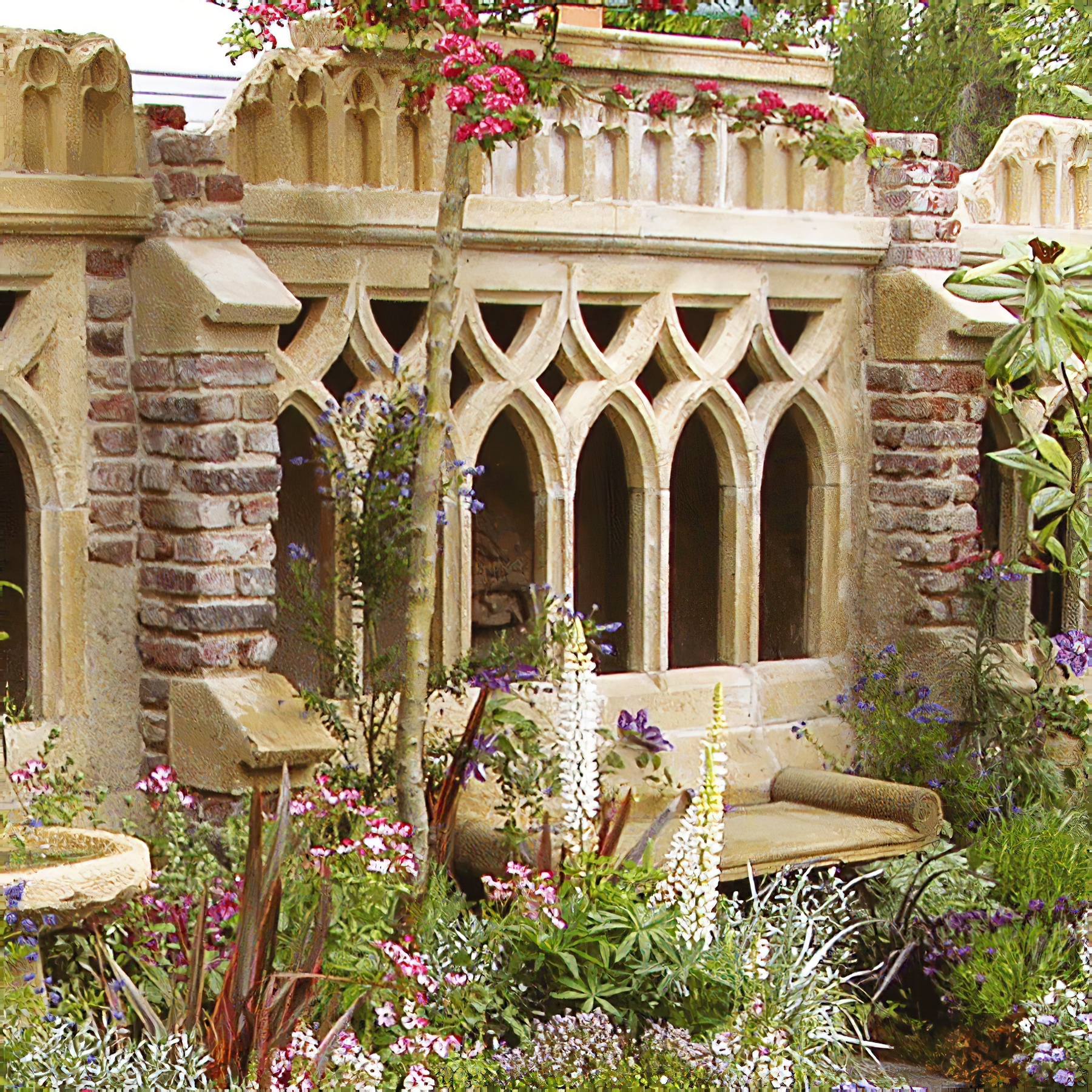 Antike Deko Garten Ruine - Newcastle Cloister / M