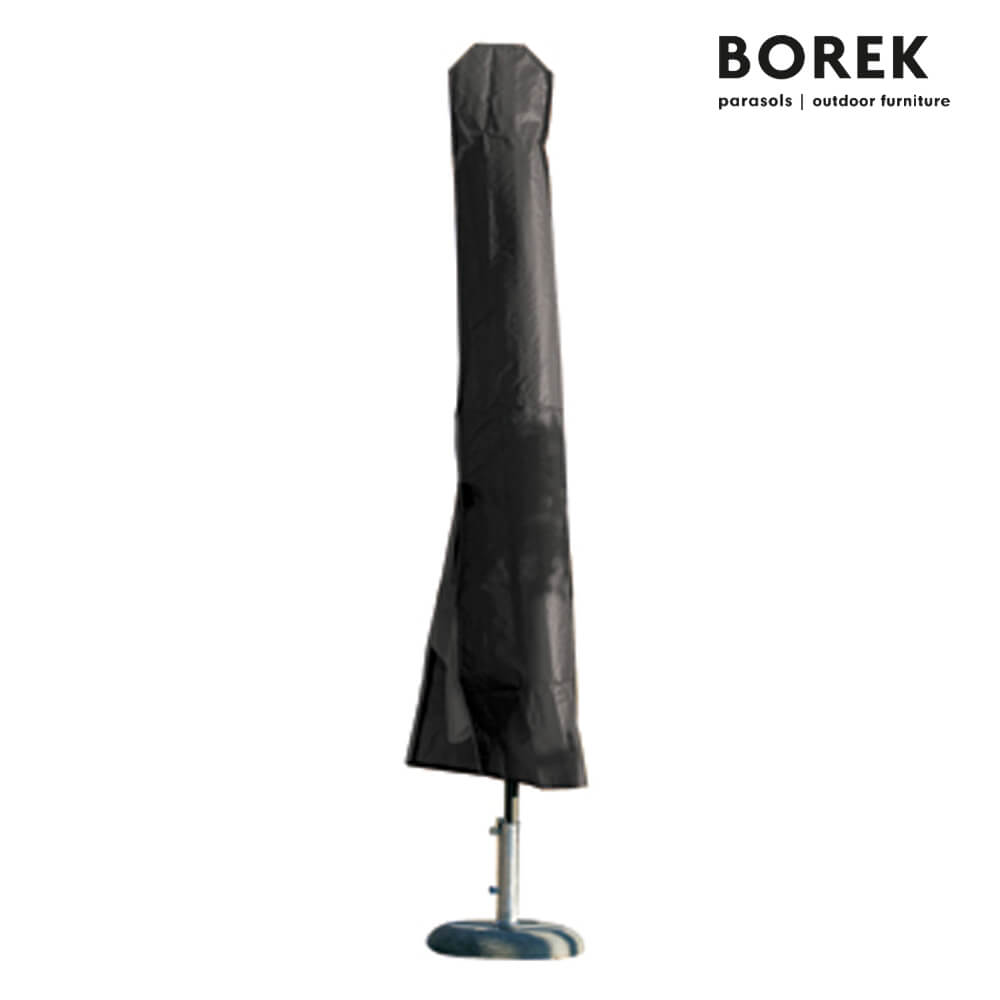 Schwarze Schutzhülle für Gartensonnenschirm, schützt vor Wetterelementen