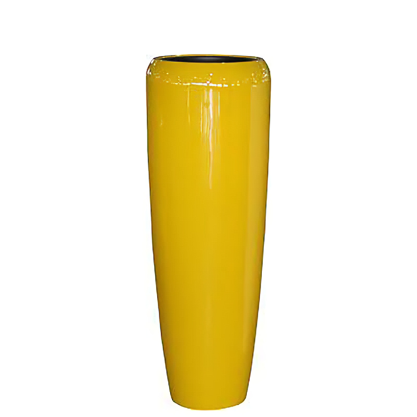 Outdoor Pflanzvase in gelb - hochglänzend - modern - Corinaldo / 97x34cm (HxDm)