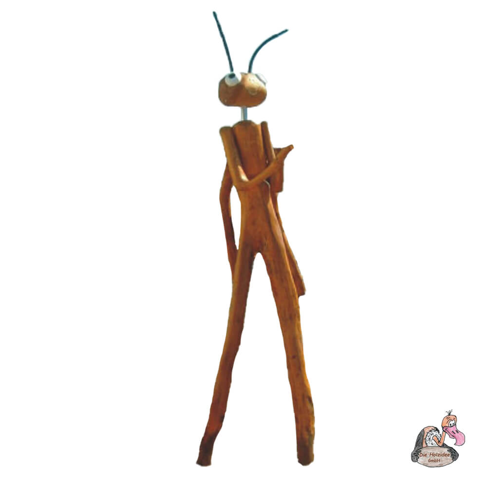 Freundliche Insekten Holzfigur für den Garten oder Spielplatz - Flik