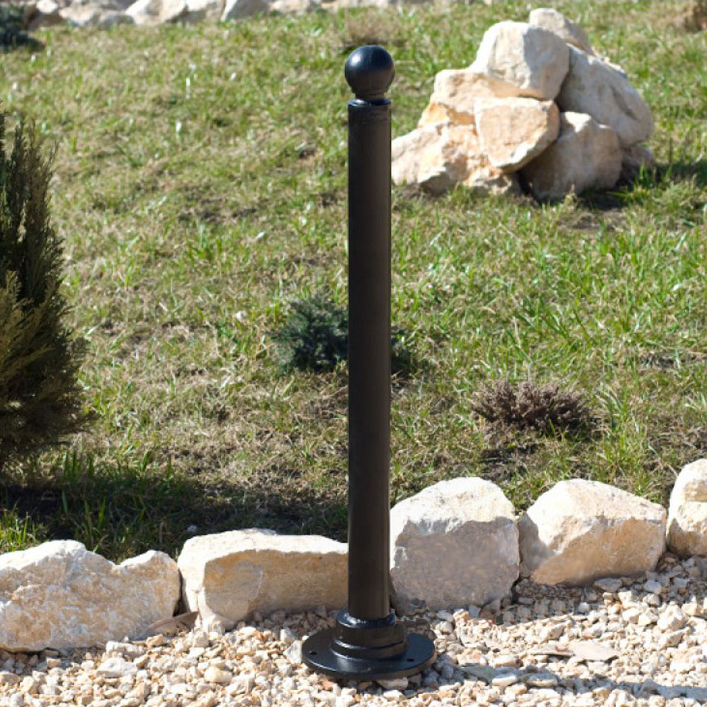 Schlichter Absperrpfosten aus Gusseisen - Indridi / Grün