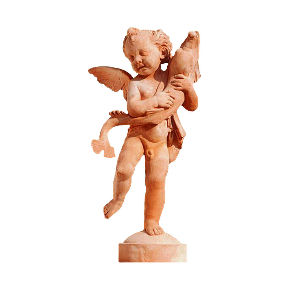 Engelfigur aus Terrakotta zur Grabgestaltung - Angelo