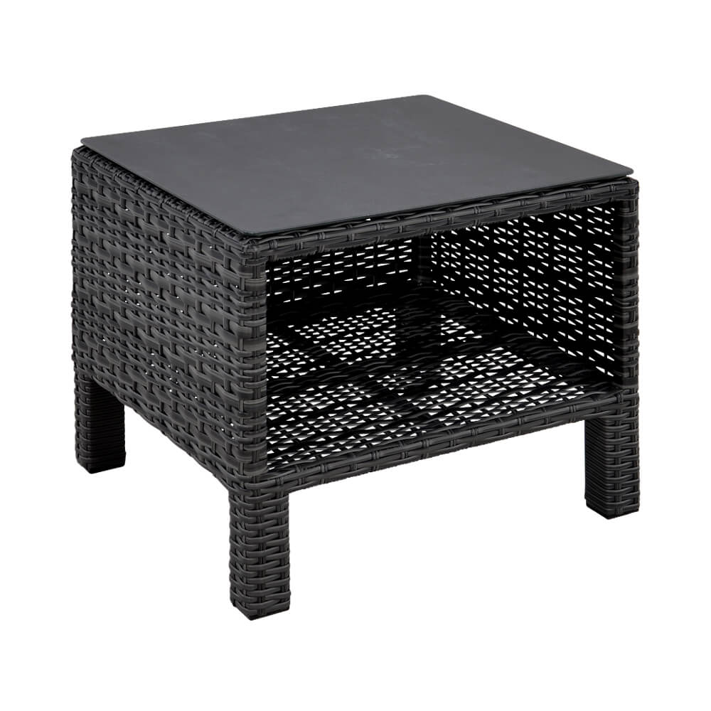 Quadratischer Beistelltisch für Loungeecken - Ablagetisch Refi / Anthrazit