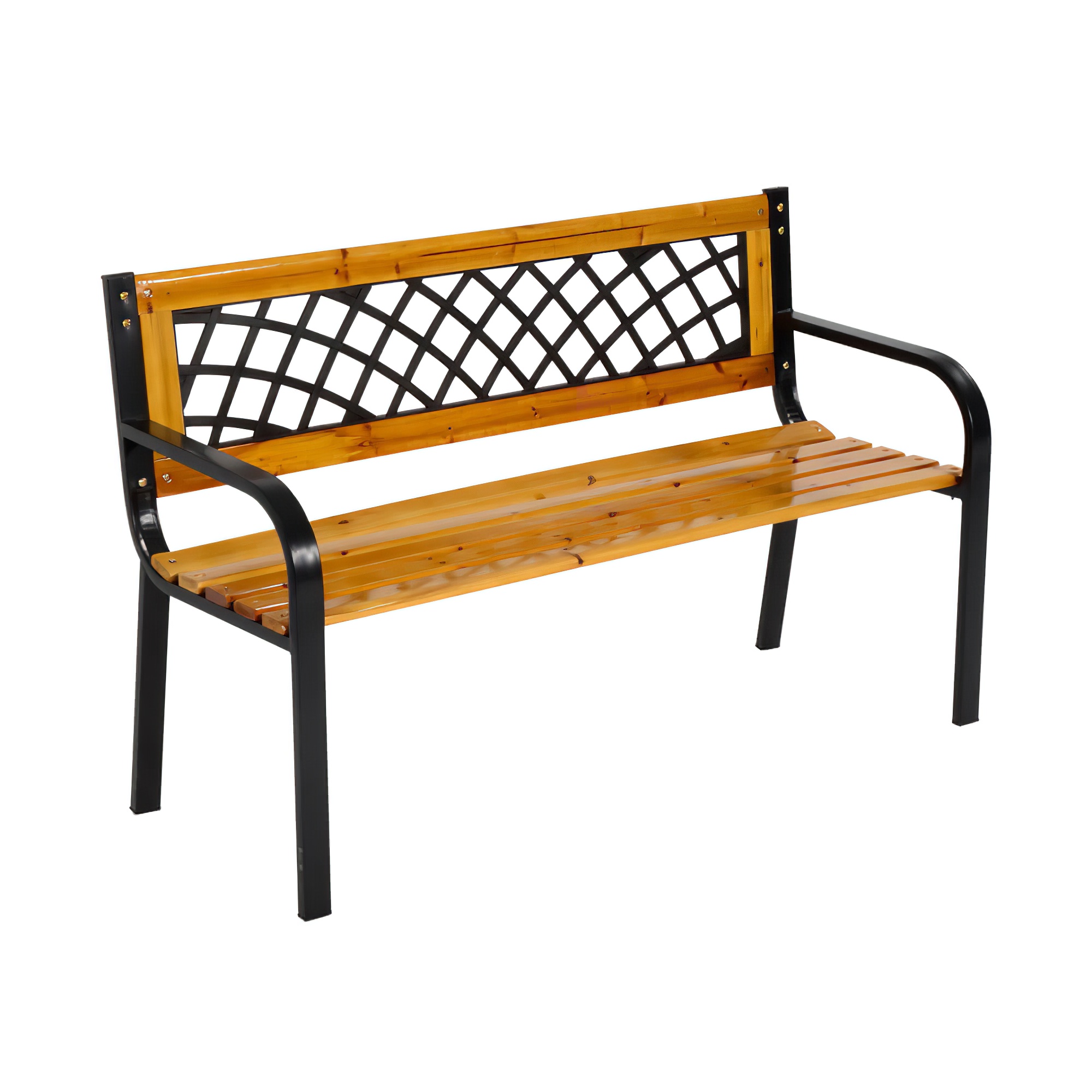 Elegante 2-Sitzer Gartenbank mit Holz - Bank Heladra