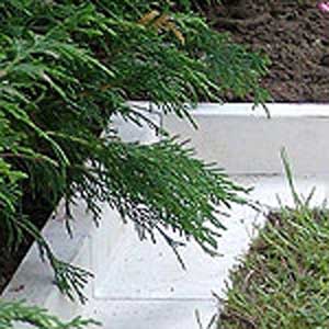 Rasenkantenstein aus Steinguss - Arcadian Innenecke / Sand