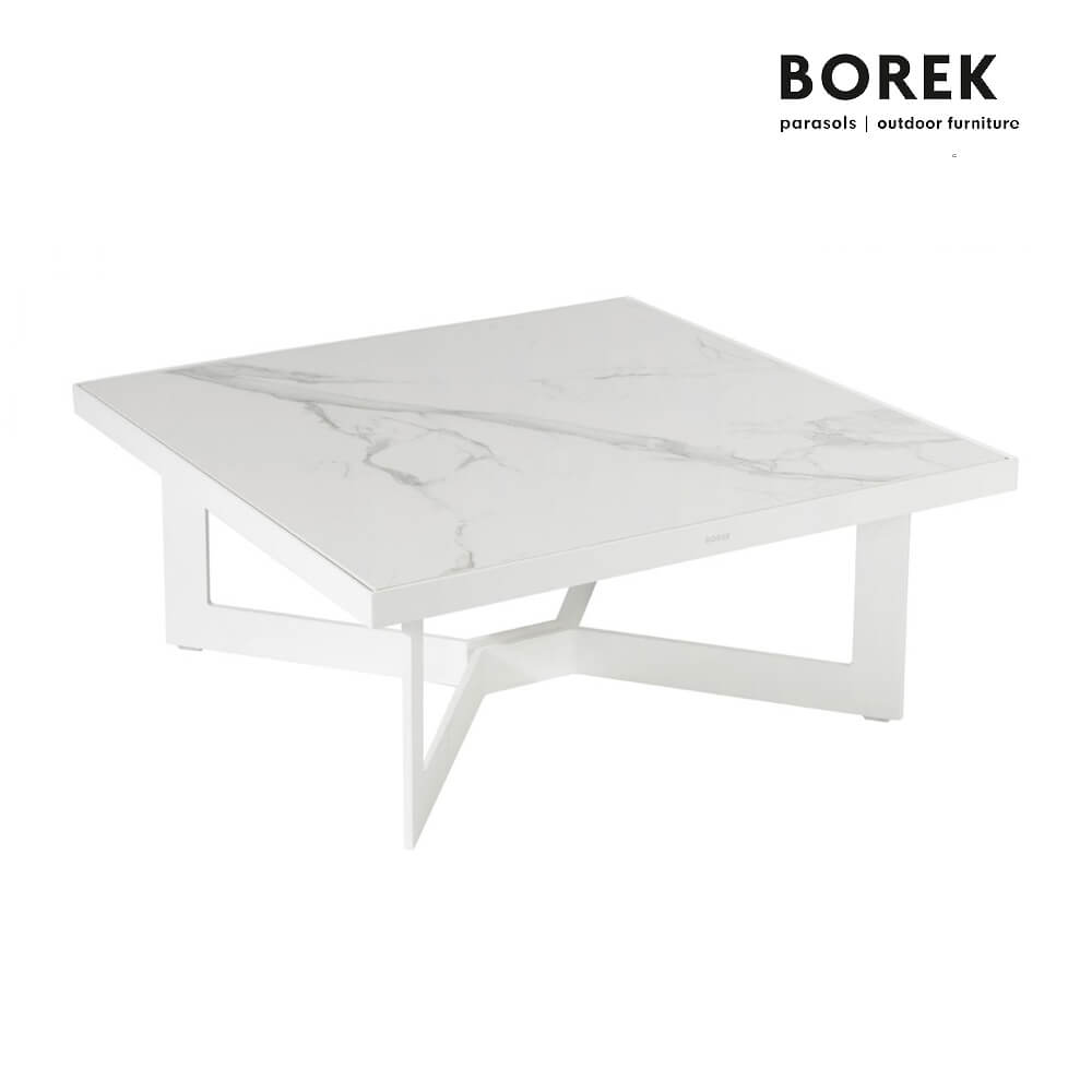 Loungetisch 81cm - weiß - quadratisch von Borek - Loungetisch Arta