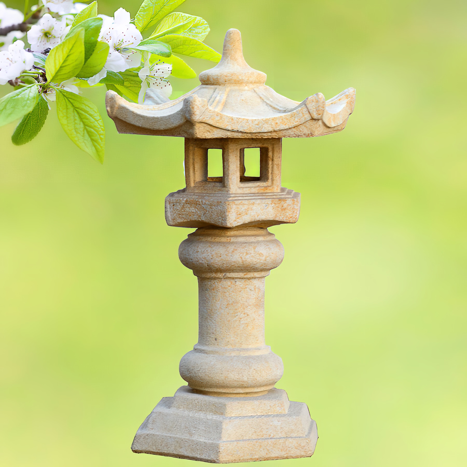 Japanische Garten Laterne - Laos / Portland weiß