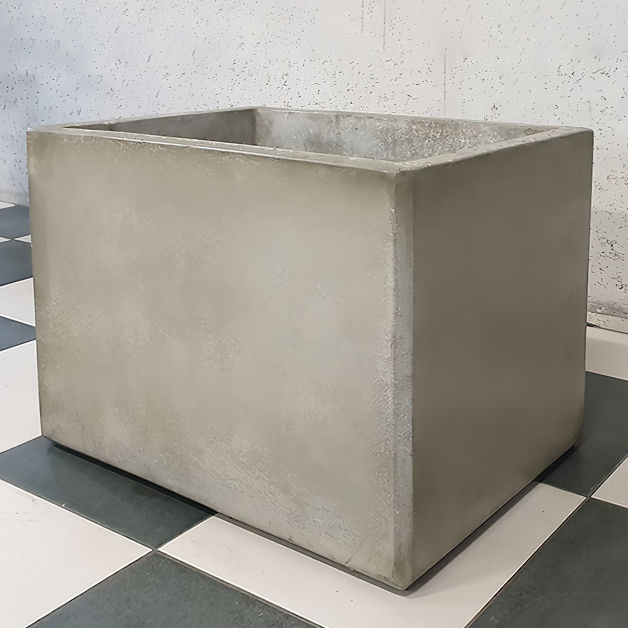 Schlichter Pflanzkübel für den Garten oder die Terrasse - quaderförmig - Midas / Olimpia / ohne Räder