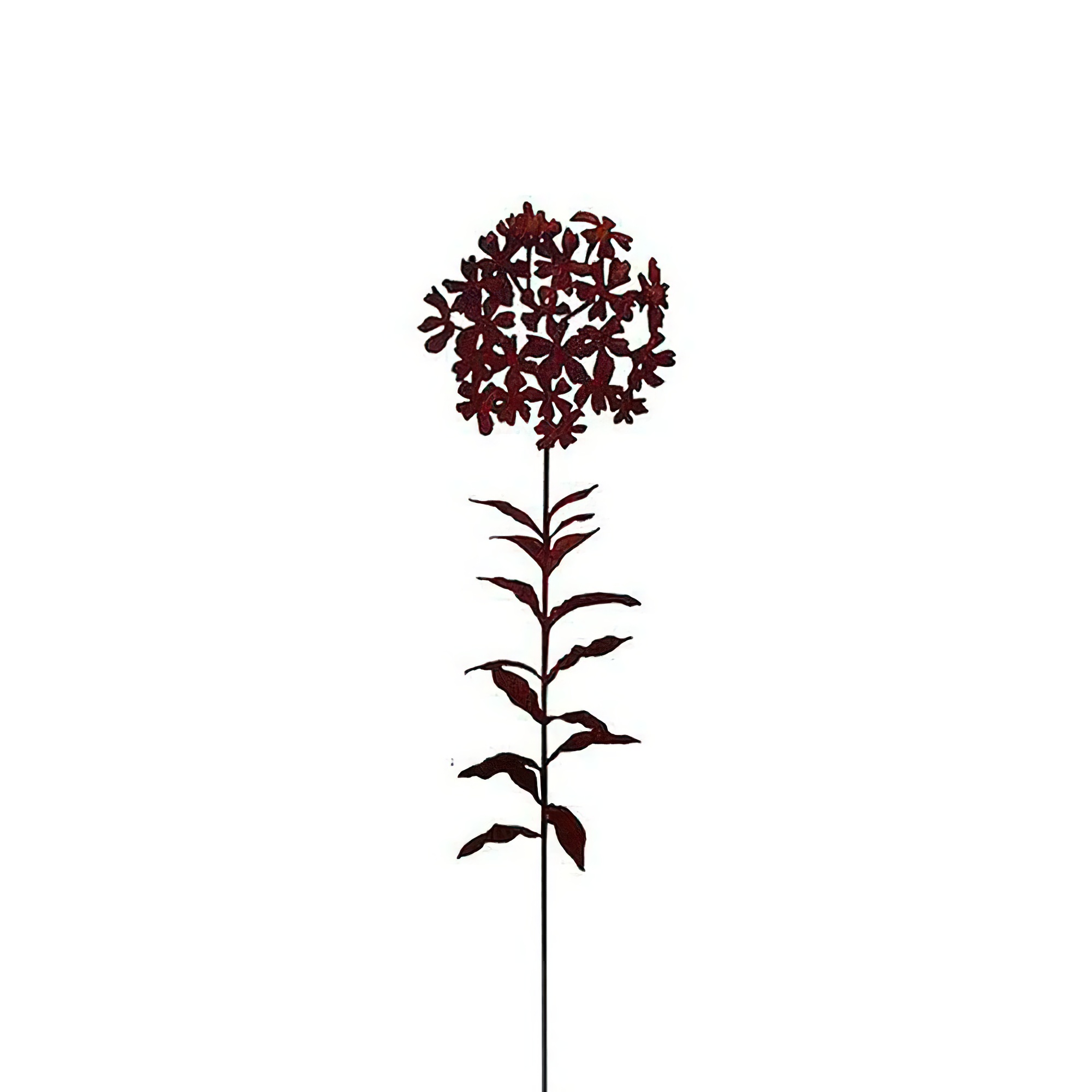Decorazione da giardino in metallo a forma di pianta con fiori