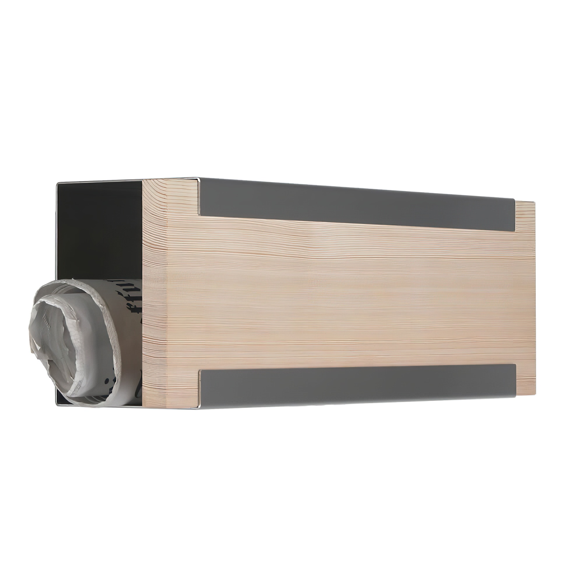 Design Zeitungsrolle aus Edelstahl & Holz - Alekto