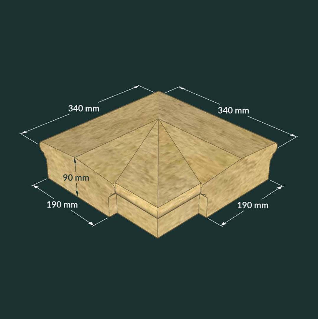 Ecke für dachförmige Mauerabdeckungen aus Stein - Feram Corner