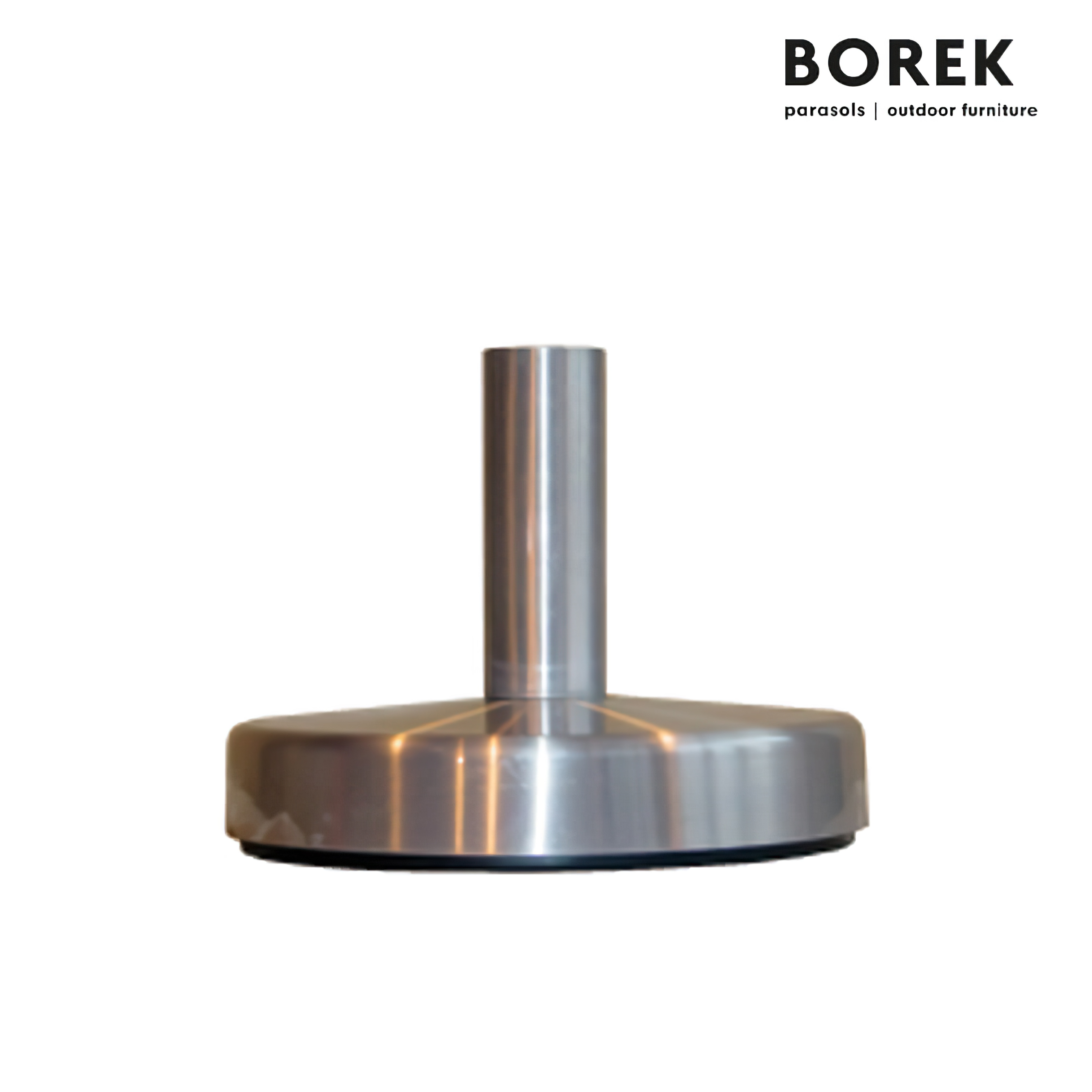 Kunststoff Schirmständer mit silberner Aluminium Schale zum befüllen - Borek - Schirmständer