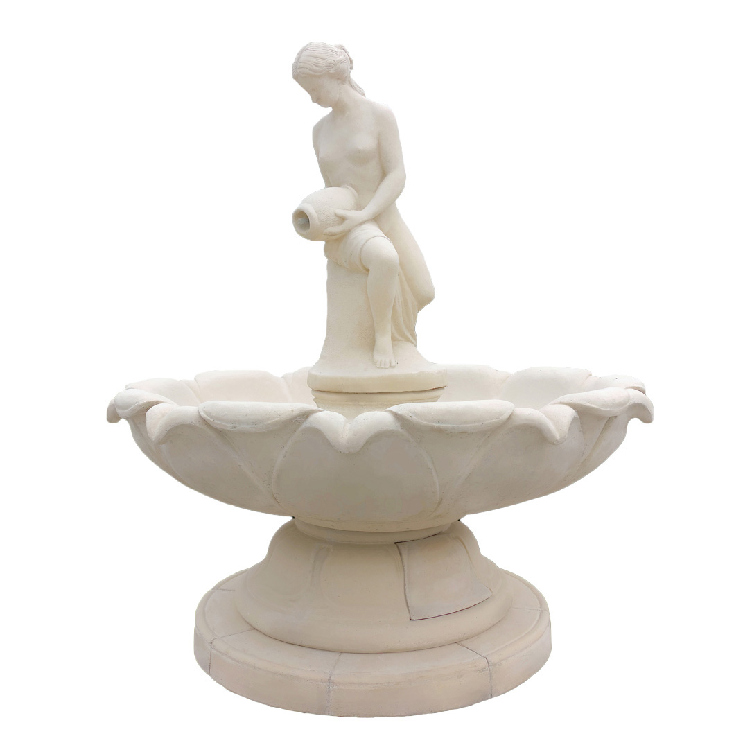 Eleganter Gartenbrunnen mit Aktfigur - Frau mit Krügen - Cecilie / Antikia