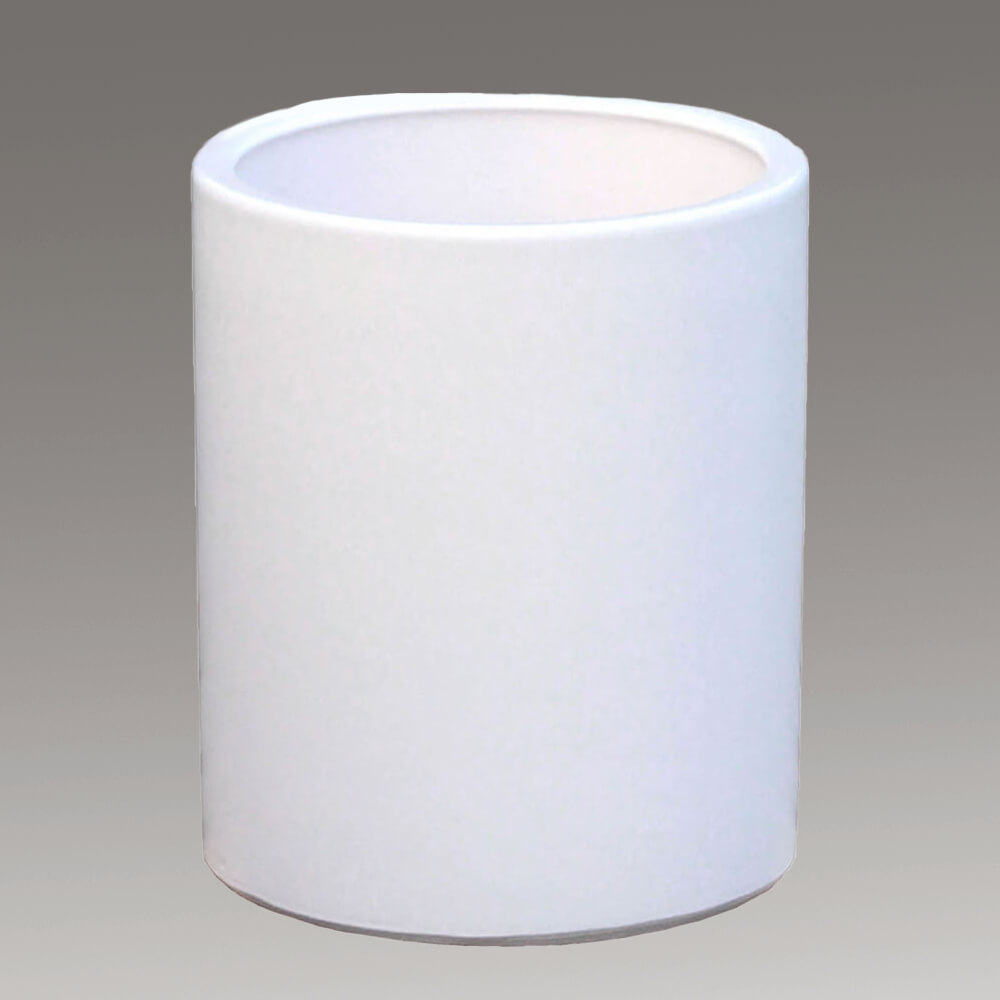 Großer weißer Blumenkübel aus Steinzeug - Winterfest - Rund - Paratus Blanc