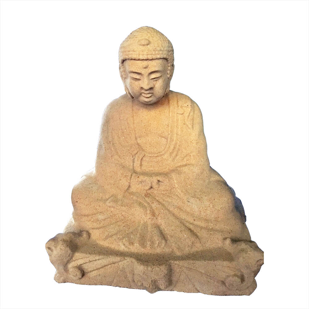 Steinerne Buddha Skulptur als exklusive Gartendekoration