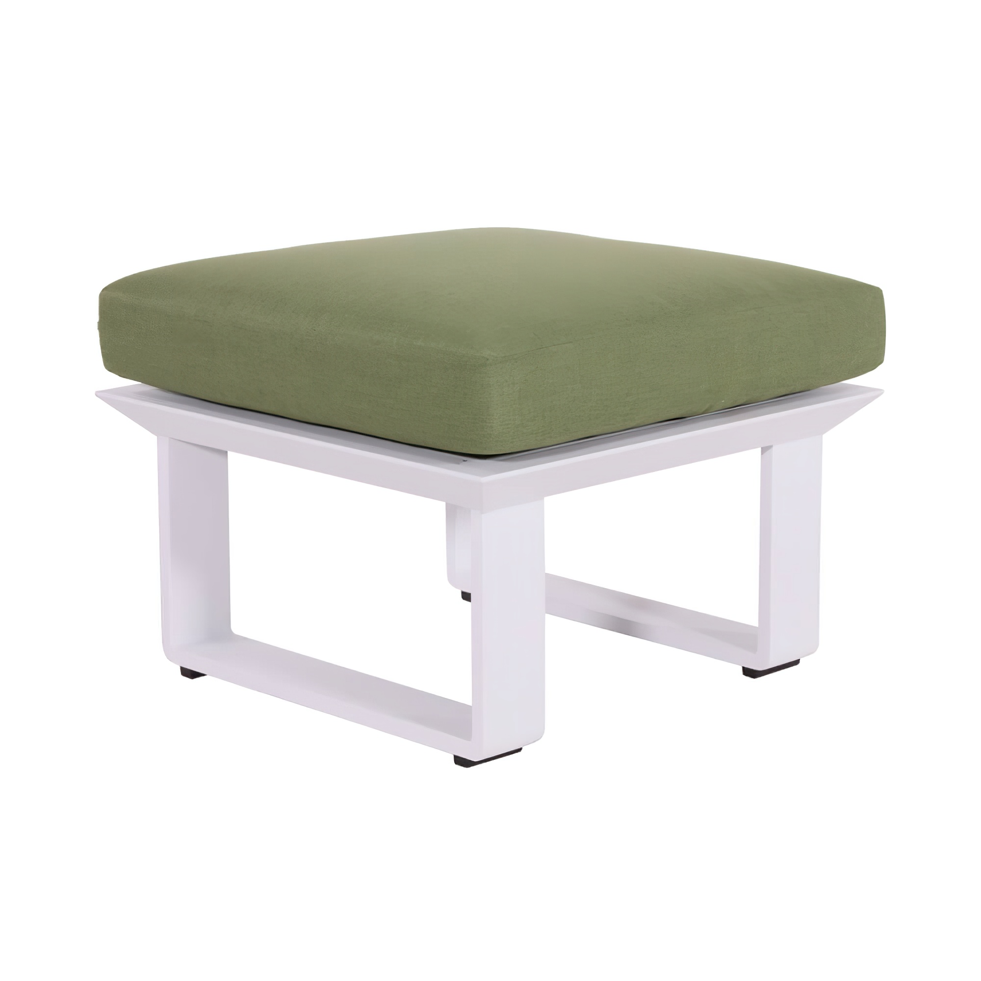 Weißer Loungehocker mit Sitzkissen - Hocker Opan