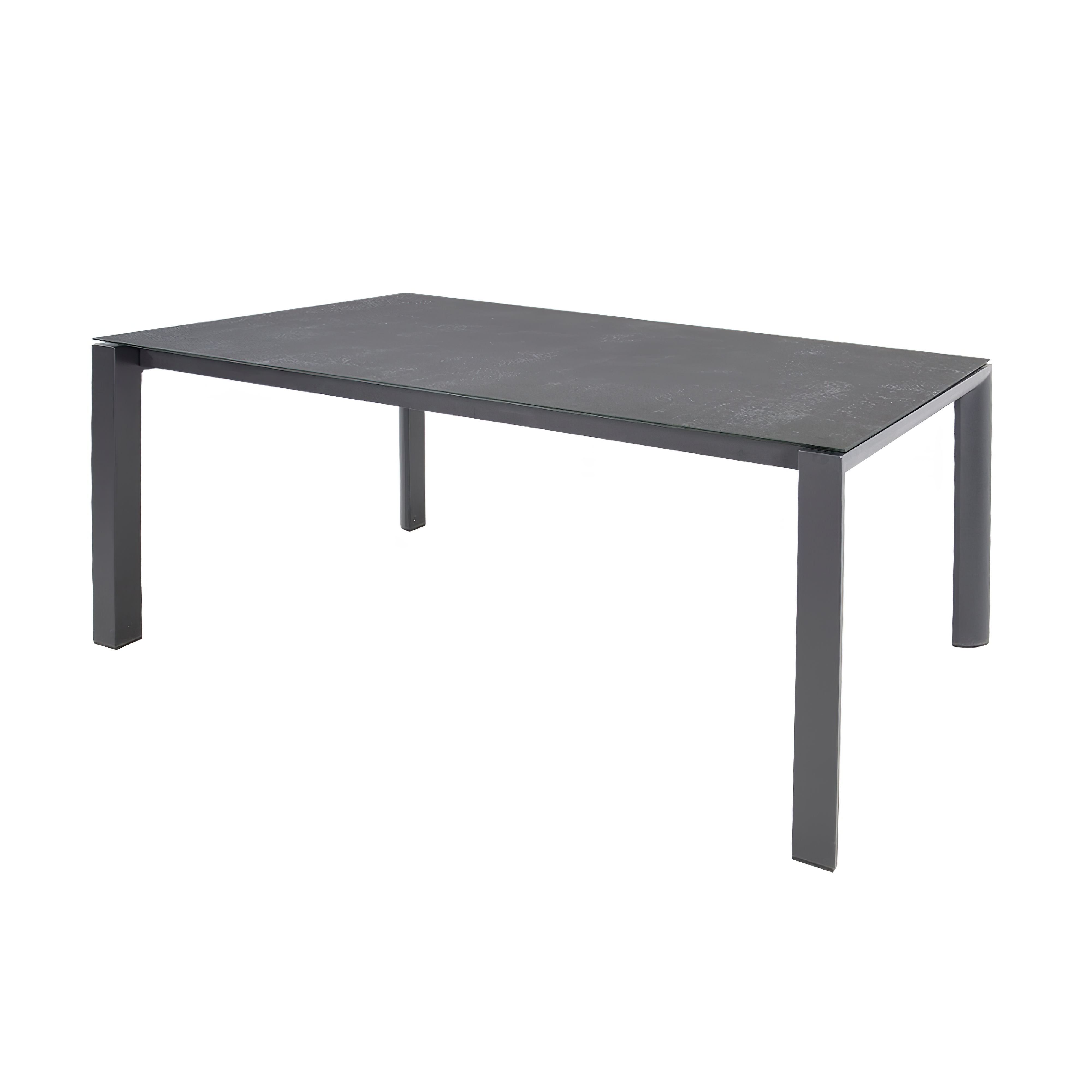 XXL Gartentisch ausziehbar 160/280cm aus Glaskeramik und Aluminium - Zumata