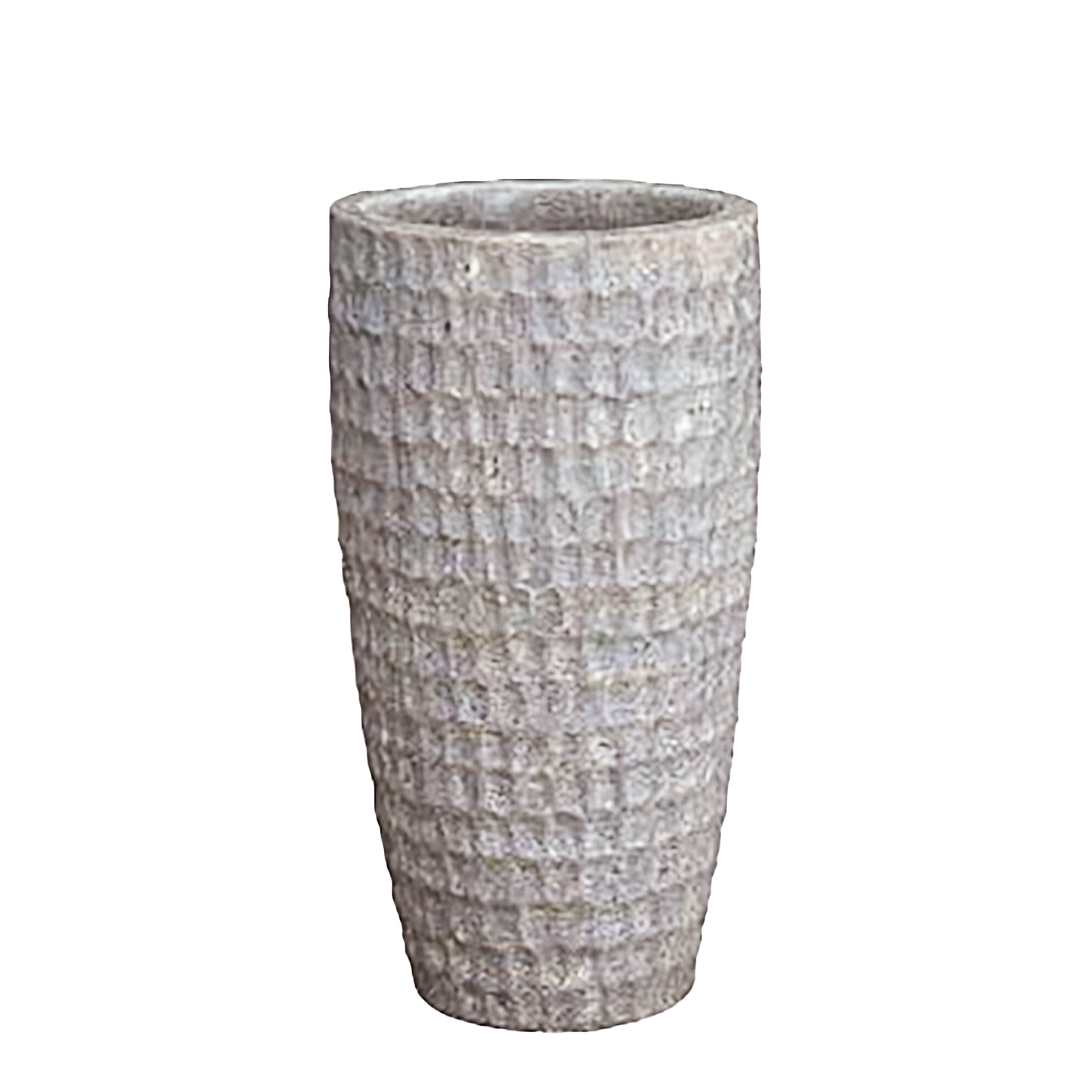 XXL Garten Pflanzvase in antikem Design - Keramik - Eliam / 74x38cm (HxDm) / Weiß