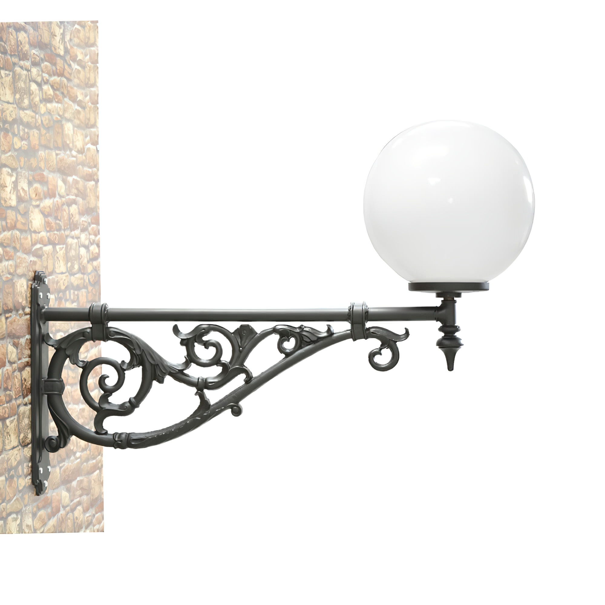 Verspielte Außenleuchte zur Wandmontage - Gusseisen - Gosia / Anthrazit