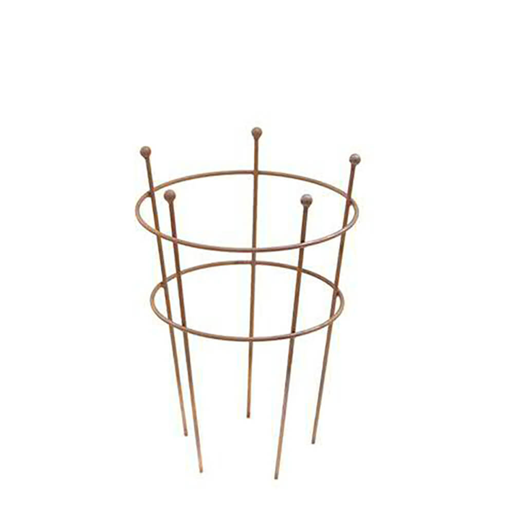 Staudenhalter aus Rost Metall - Rund - Romea / 78x48cm (HxDm)