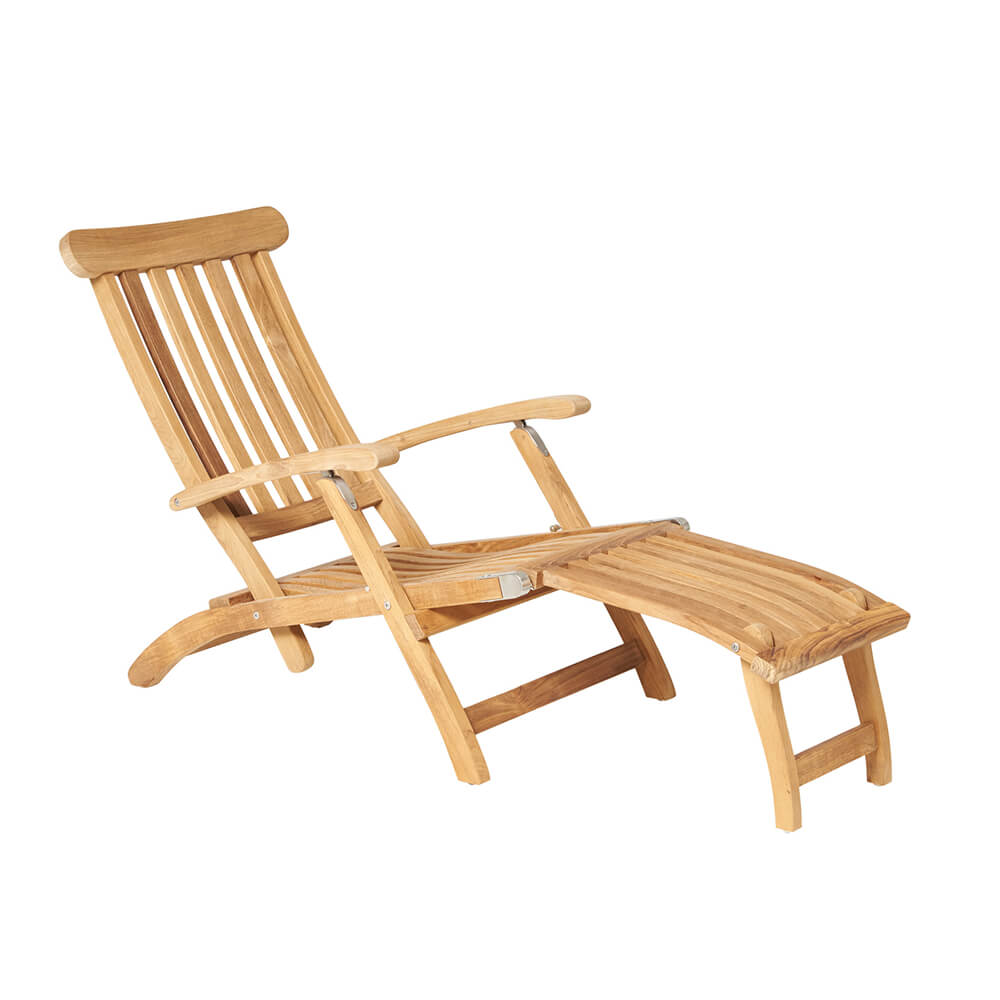 Moderne Sonnenliege - verstellbar - Teakholz - Ivy Deckchair
