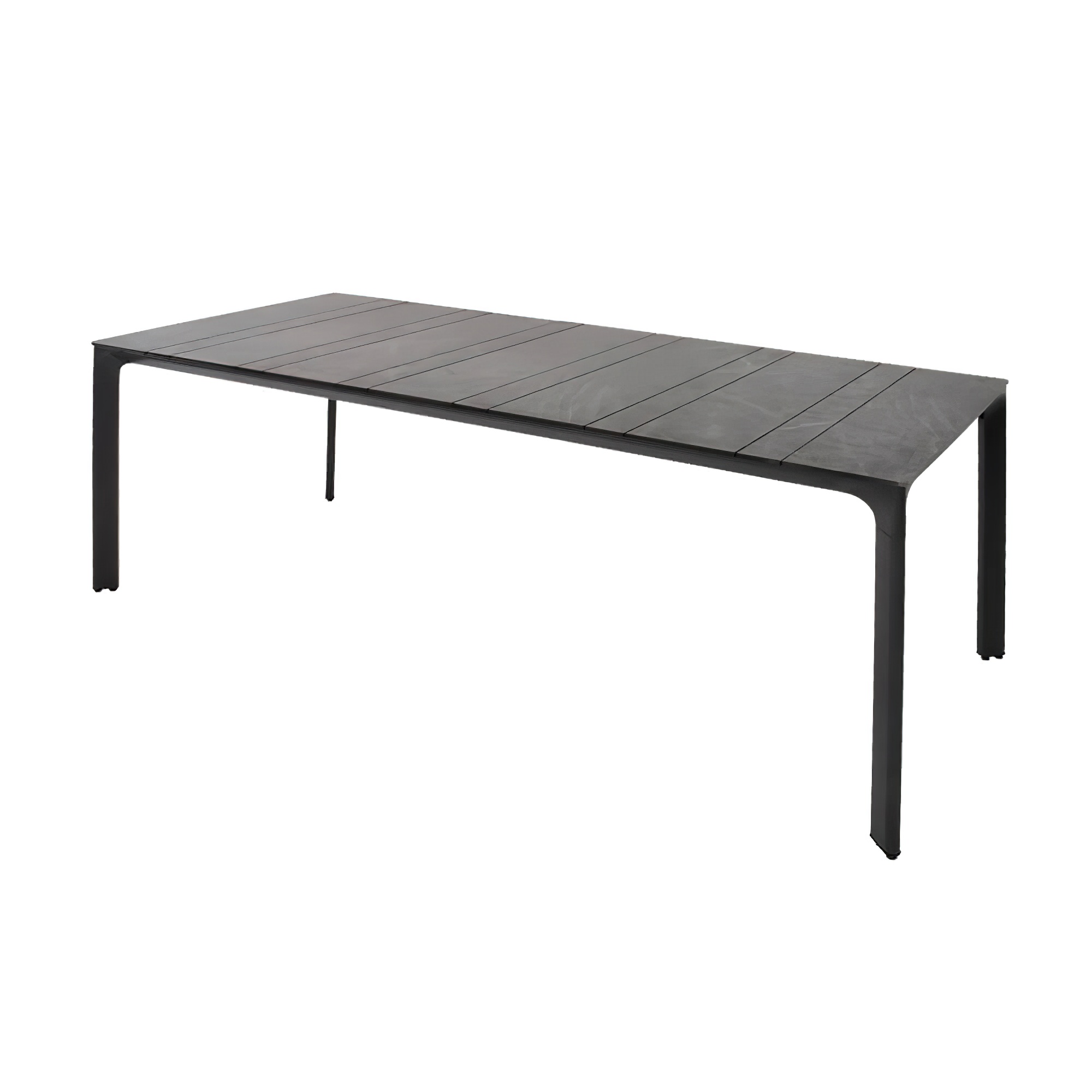 Tavolo da giardino rettangolare moderno in metallo con design elegante