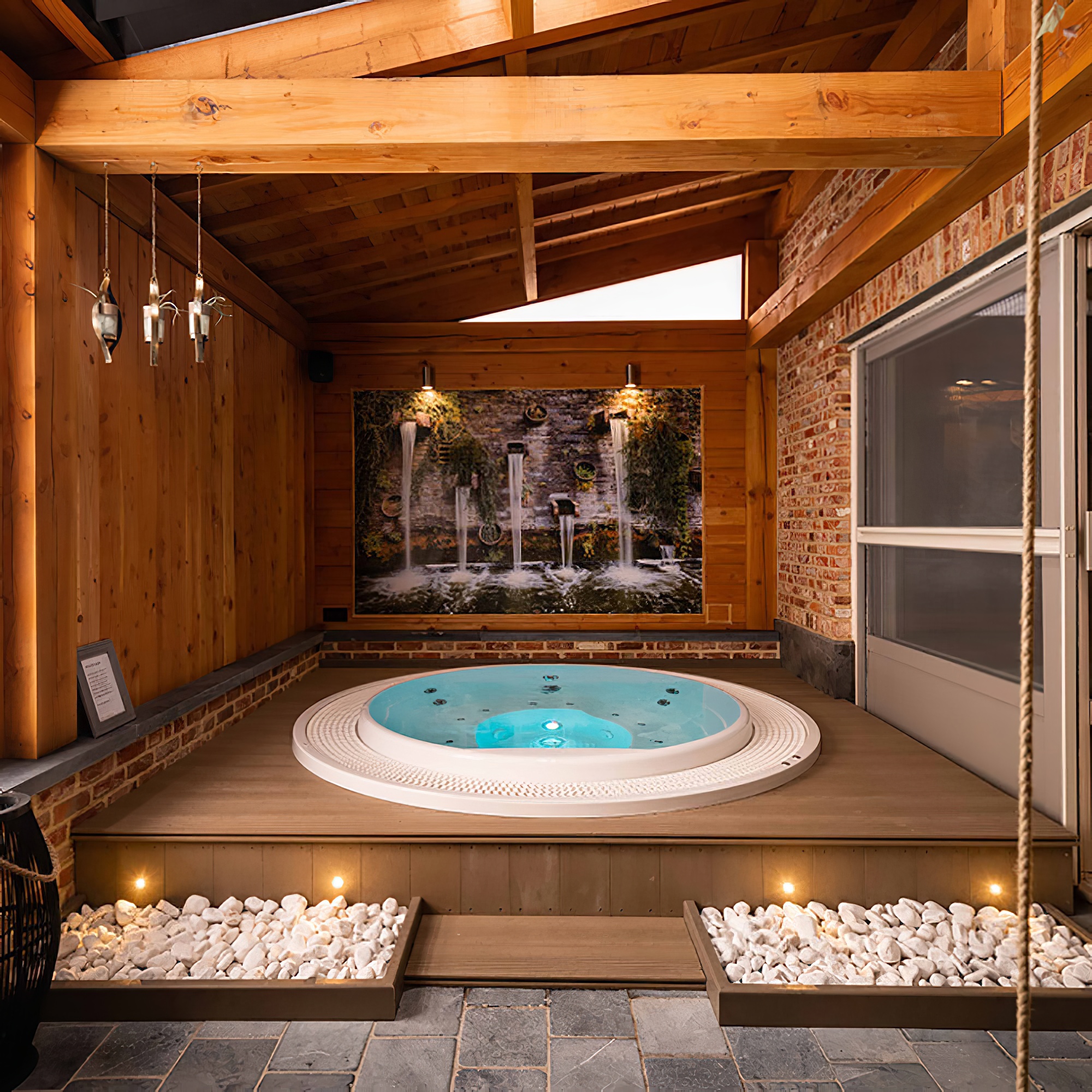 Runder Inground Whirlpool mit 6 Plätzen für die Wellness Oase - Larisa / ohne Filter- und Pumpsystem