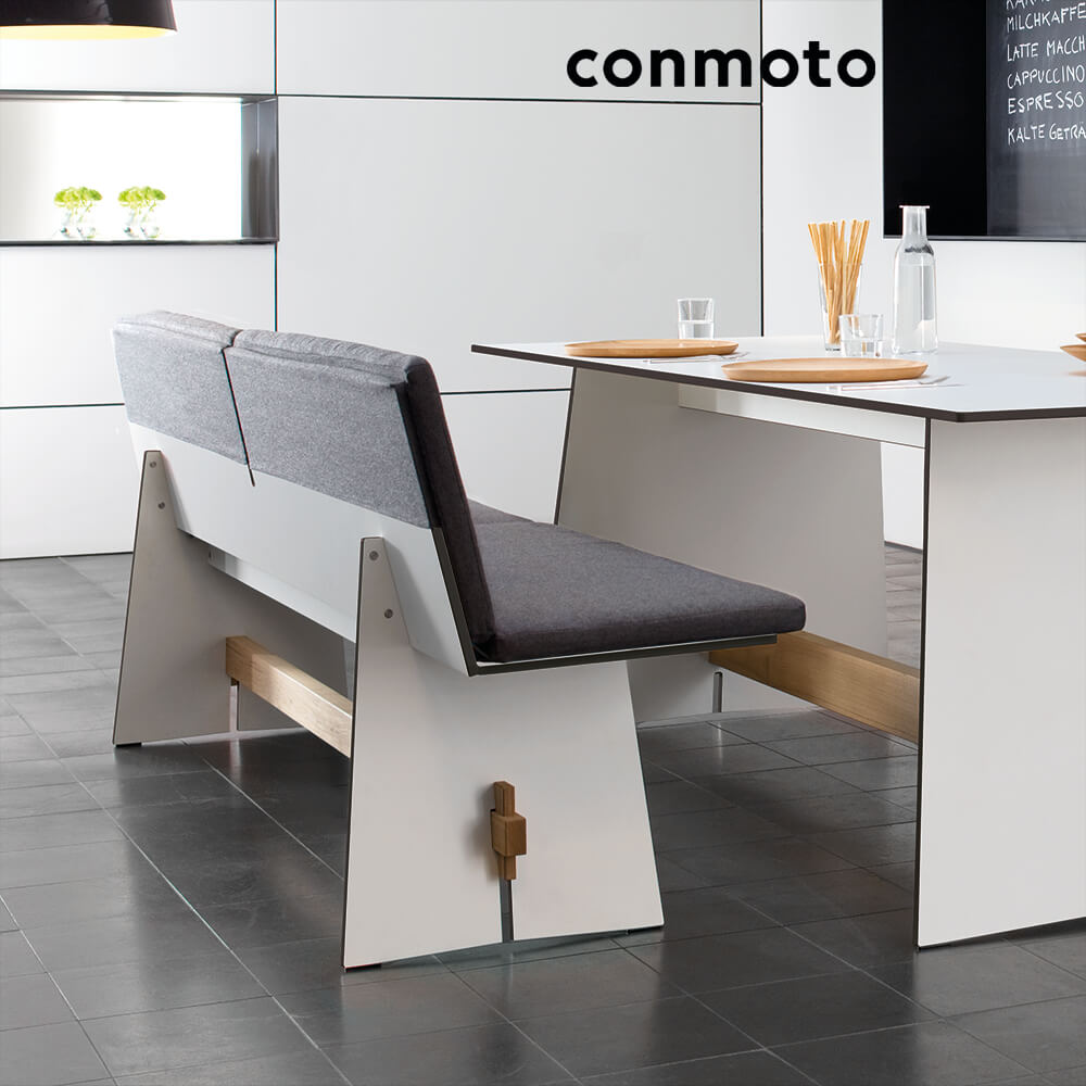 Bankkissen Set Rückenlehne und Sitzauflage 220cm - Tension Bankkissen Set / Anthrazit