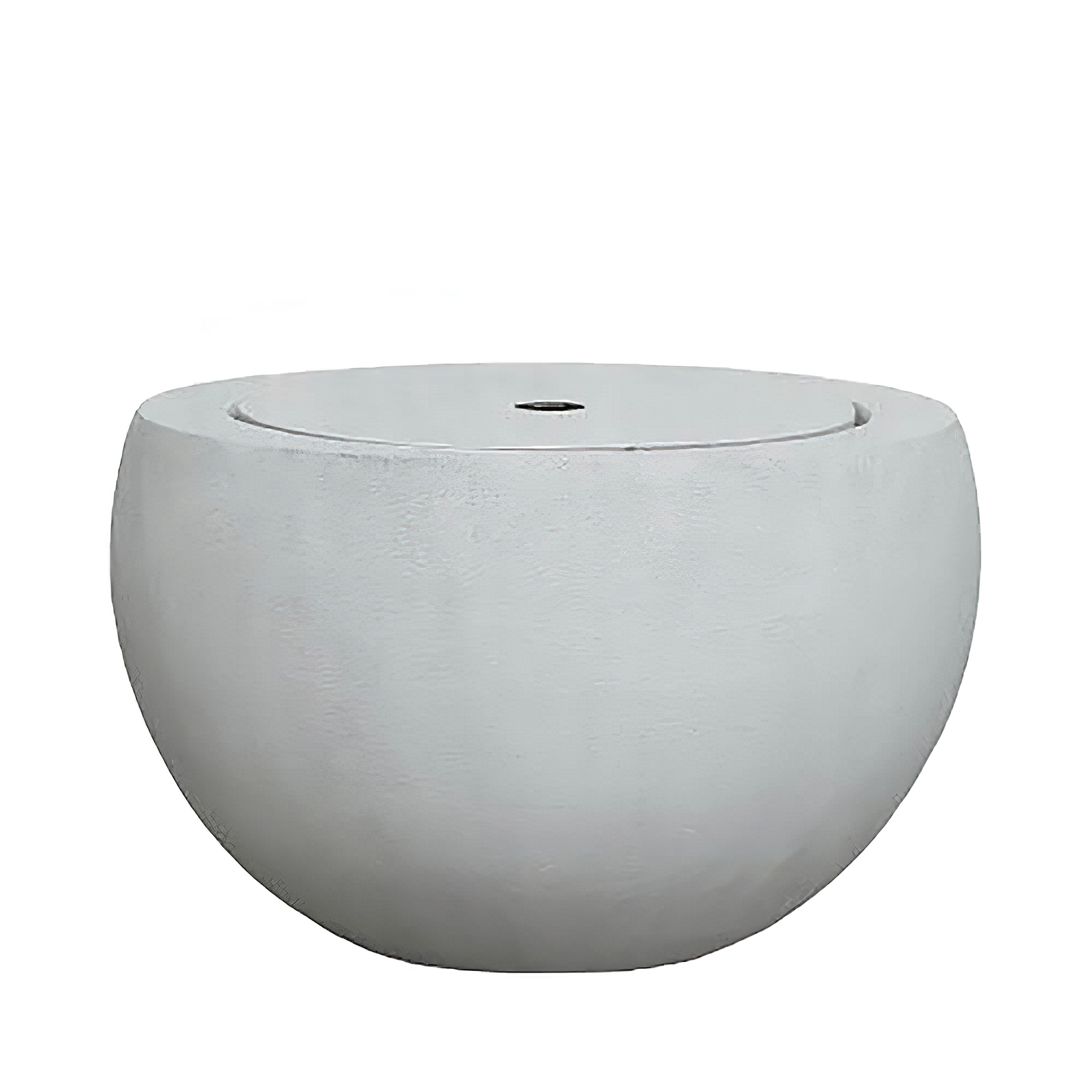 Runder Quellbrunnen in moderner Zement-Optik mit LED - Tulu / 42x65cm (HxDm)