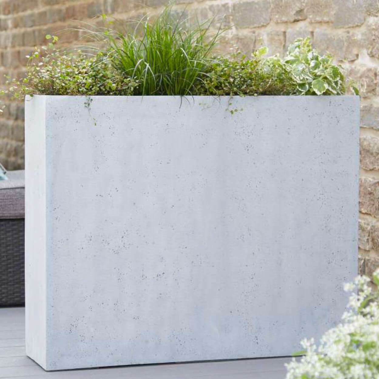 Raumteiler zum bepflanzen - 4 Einsätze - Polystone - Moneglia