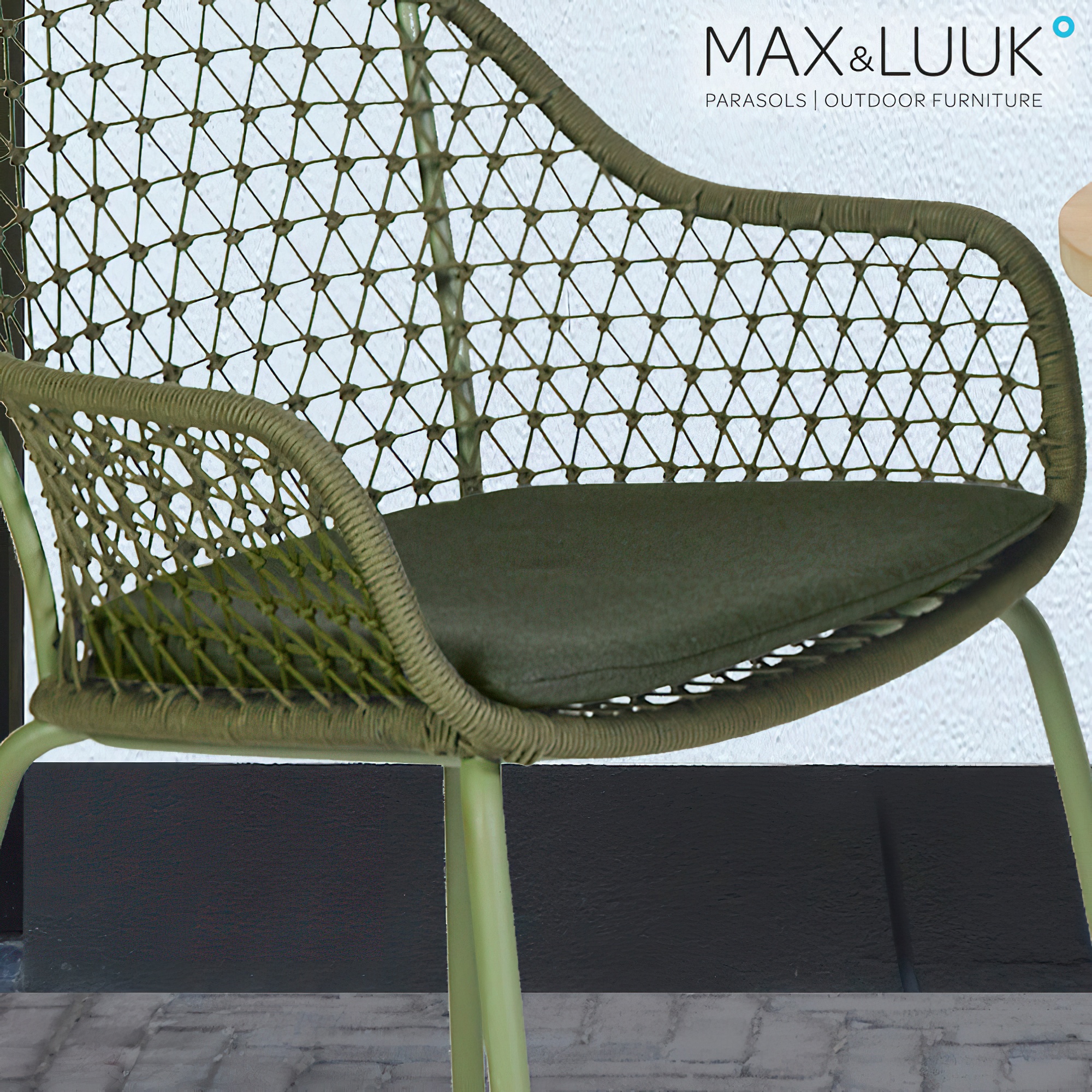 Sitzkissen für den Gartenstuhl Anna aus Sunbrella von Max&Luuk - Anna Sitzkissen / Gaillette Reseda