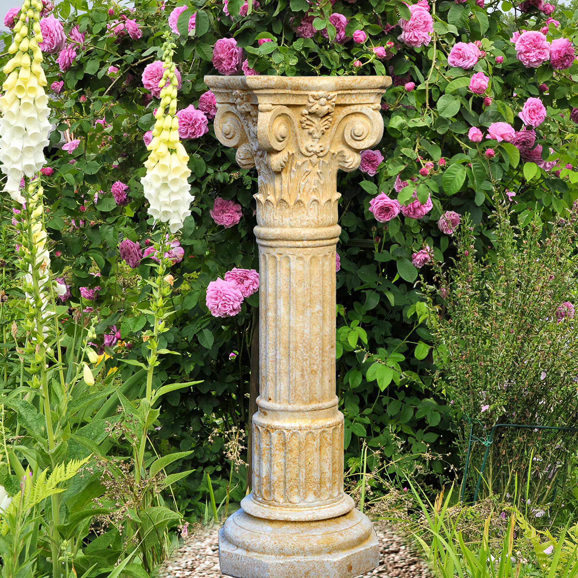 Griechische Stein Säule - Corus / Portland weiß