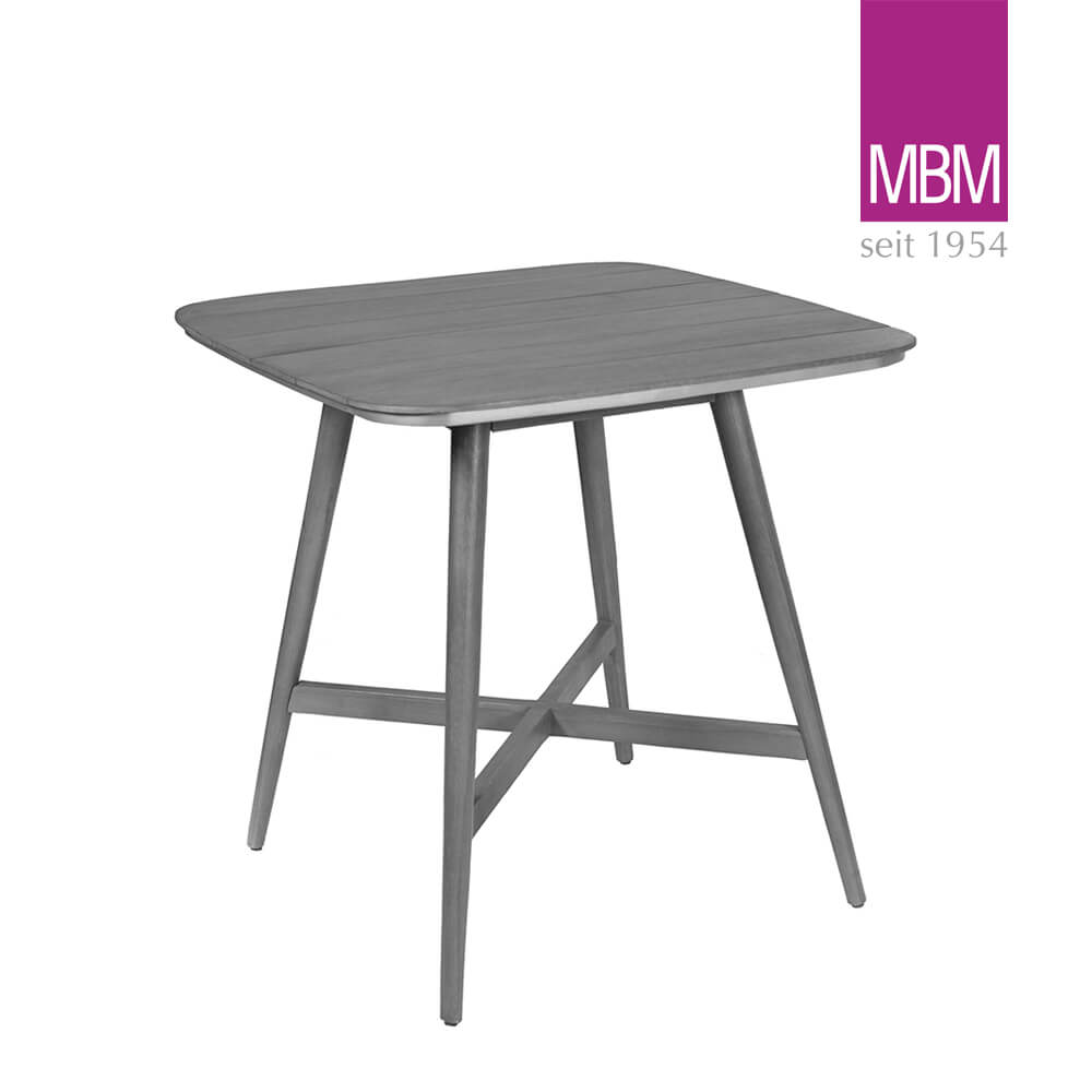 Tavolo da giardino quadrato moderno con quattro gambe in legno