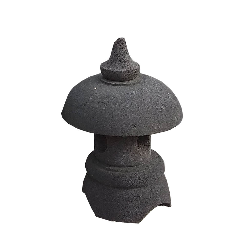 Japanische Gartenlaterne Unikat aus Lavastein / 45 cm