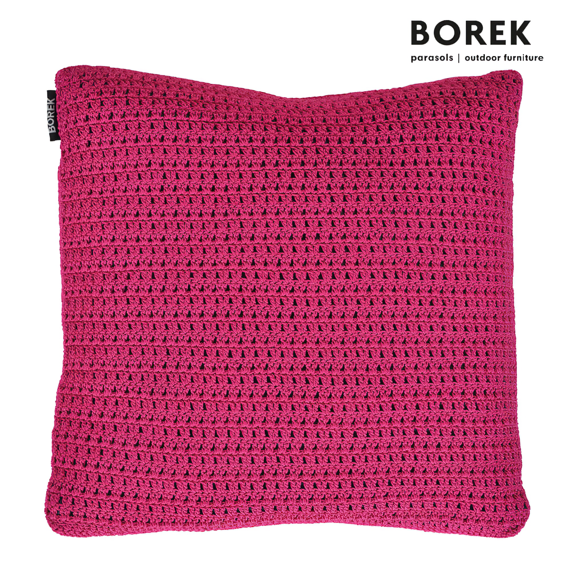 Pink geflochtenes Außenkissen, ideal für Gartenmöbel