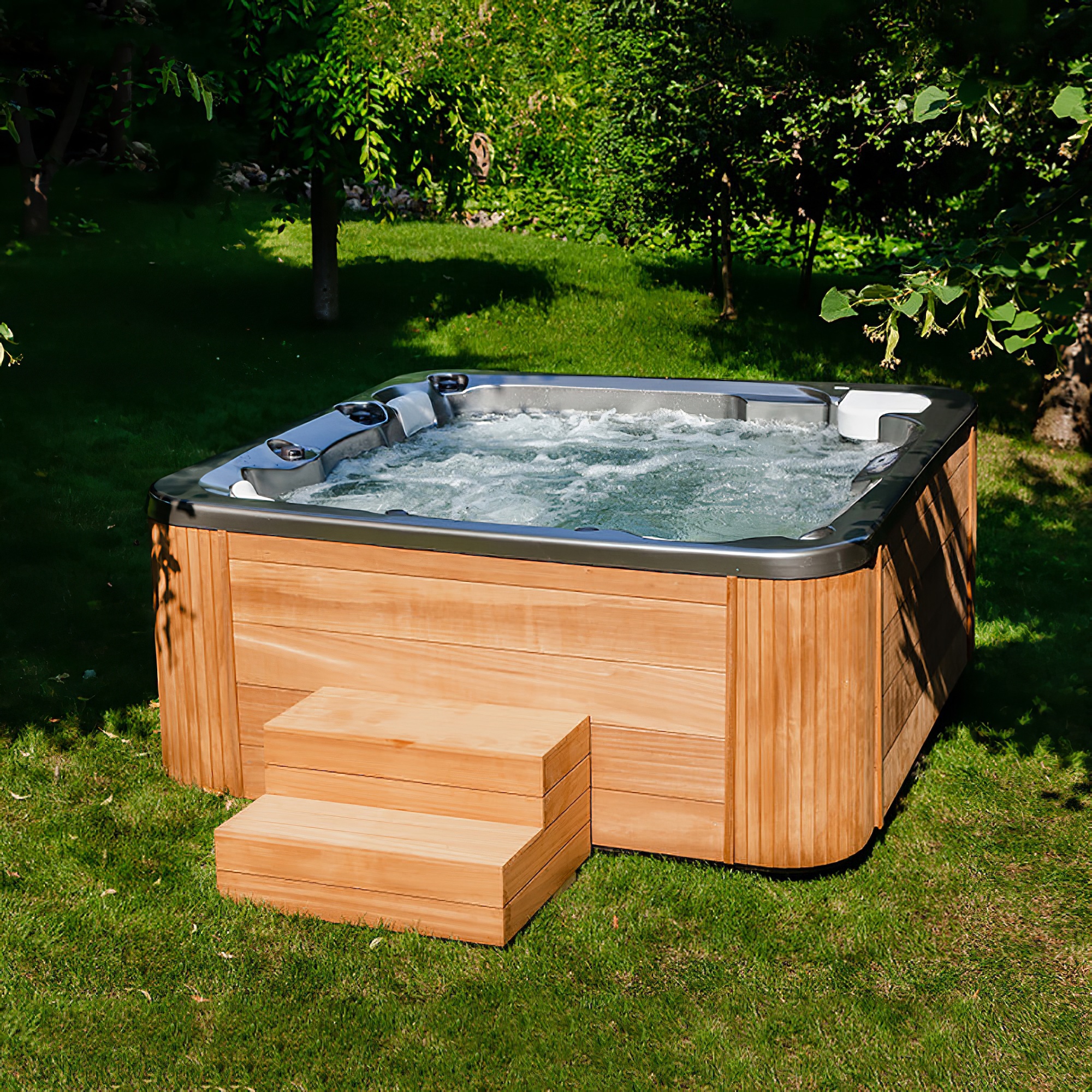 Leistungsstarker Garten Whirlpool mit Platz für 6 Personen - Sahira