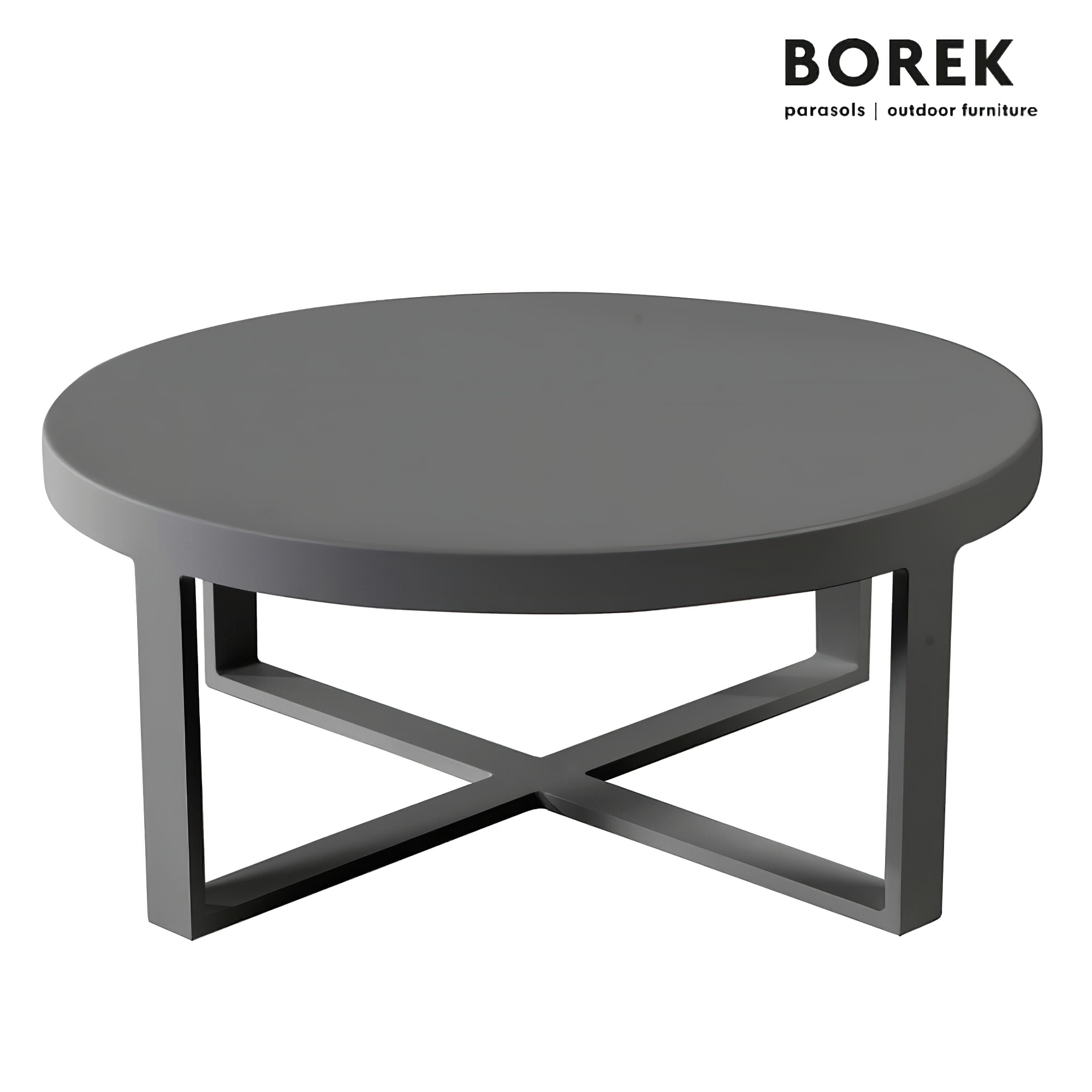 Runder Loungetisch für draußen - Borek - Aluminium - modern - Force Couchtisch / Anthrazit
