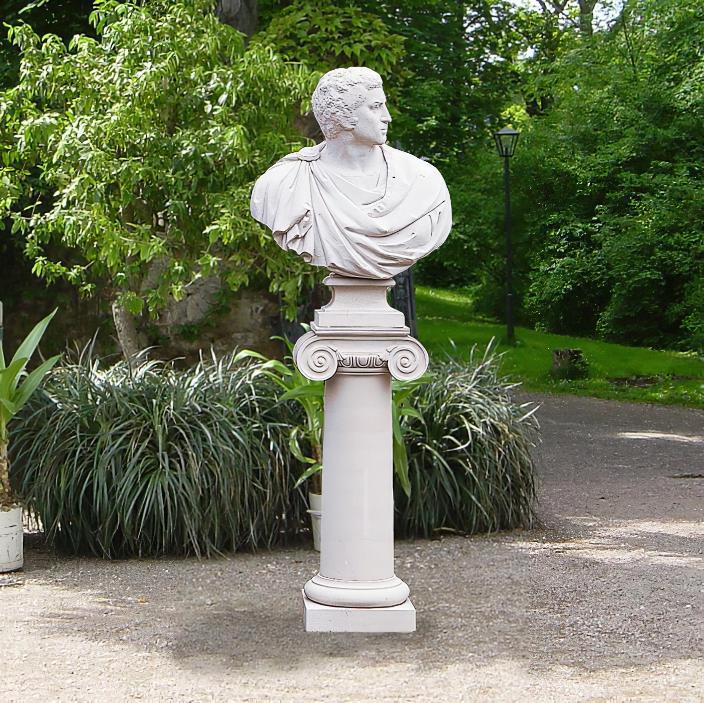 Ionische Garten Säule aus Stein - Burtonia / Sand