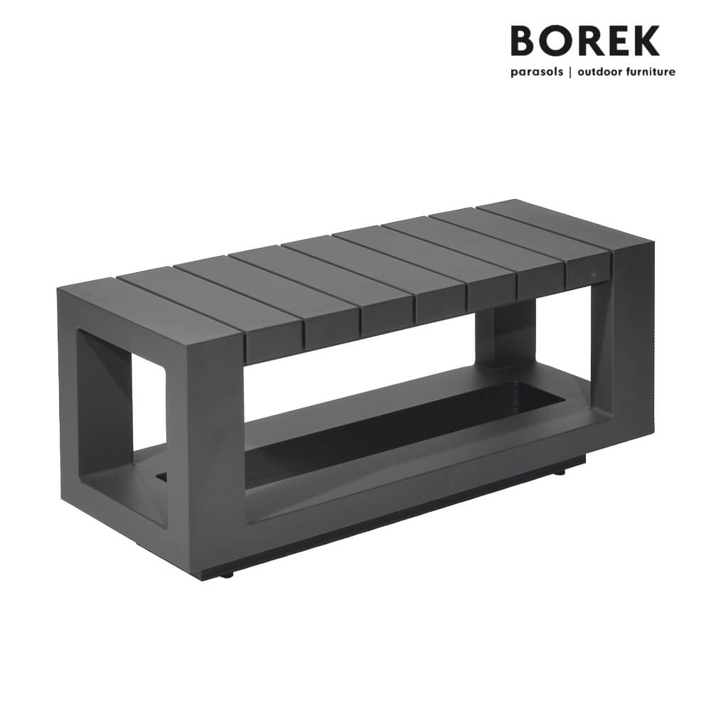 Beistelltisch für Garten & Terrasse - Aluminium - Borek - grau - 40x90x30cm - Murcia Beistelltisch / Anthrazit