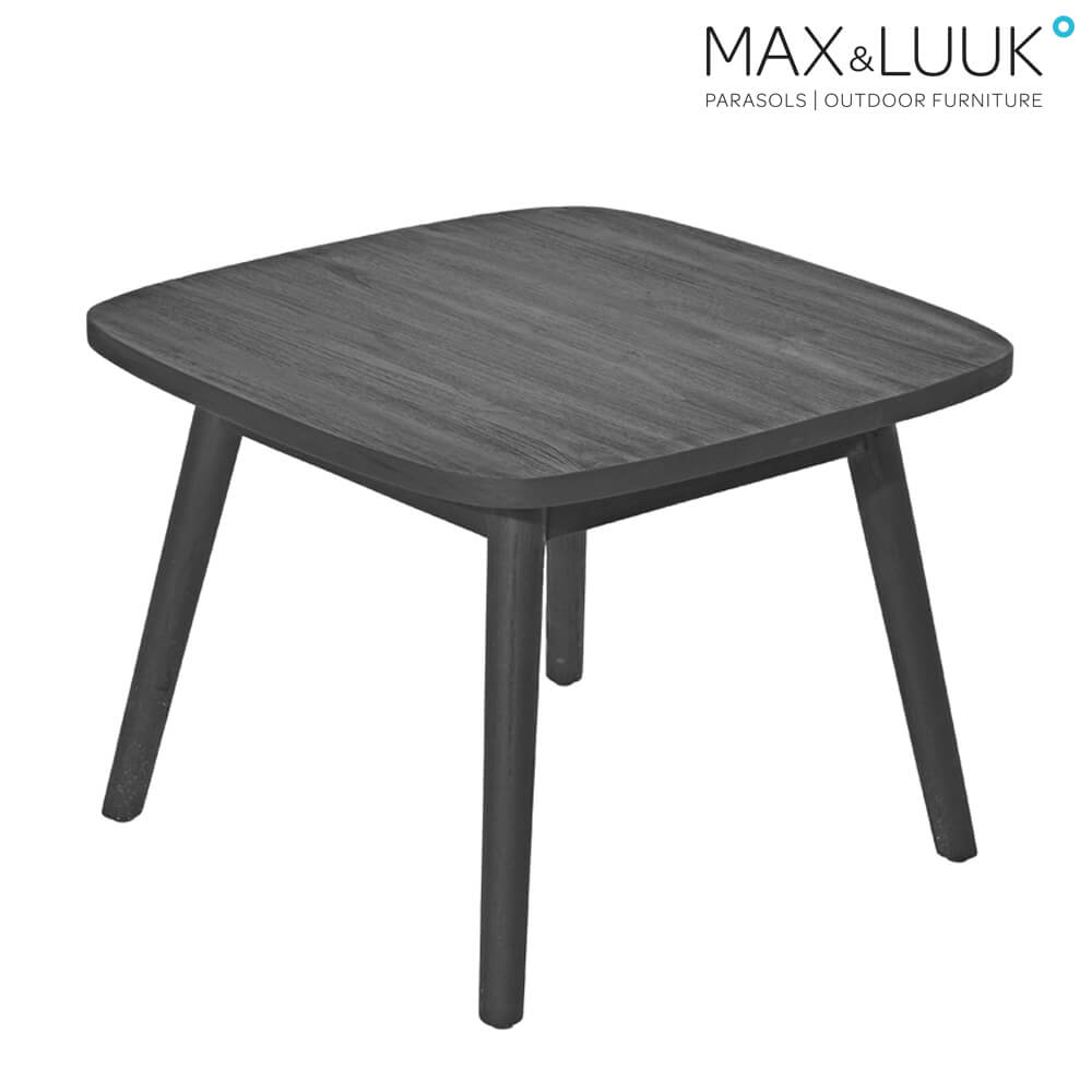 Dunkelgrauer Teakholz Beistelltisch von Max & Luuk für den Garten - Lennon Beistelltisch