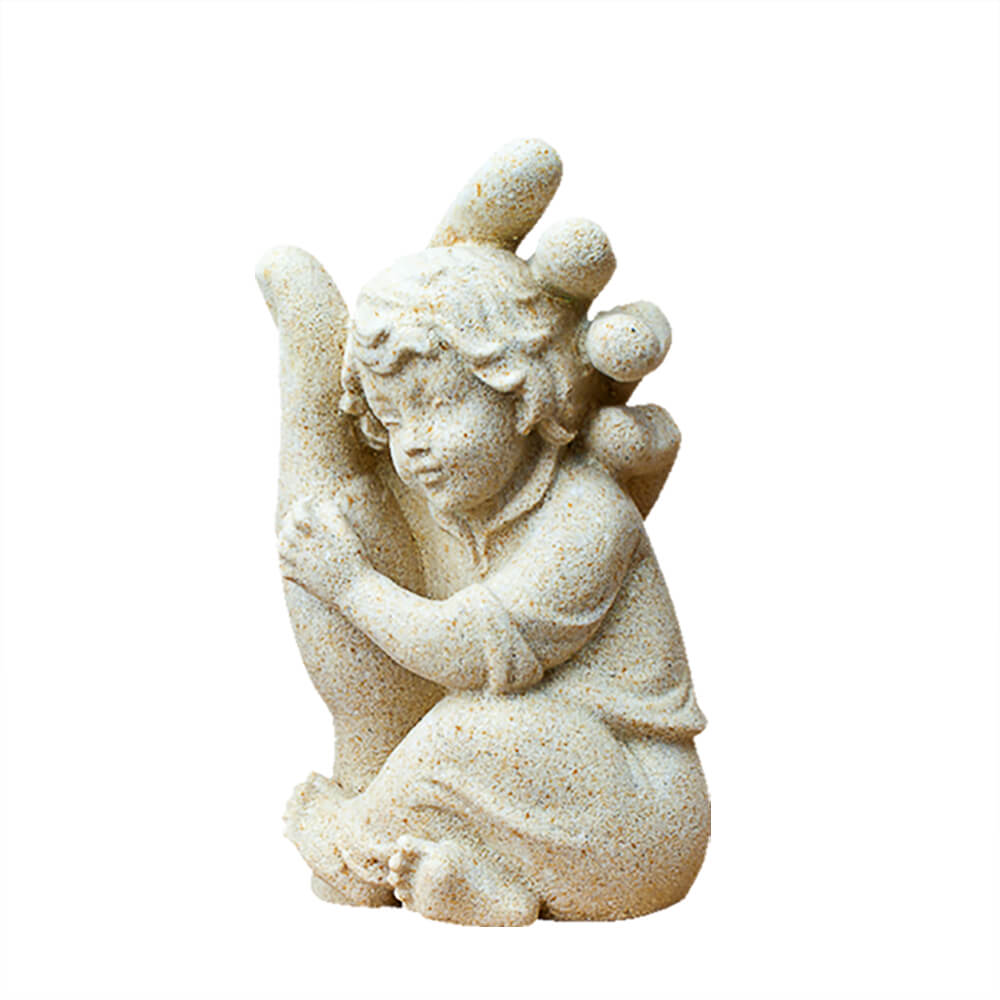 Schützende Hand mit Kind Figur - Lucia / Portland weiß